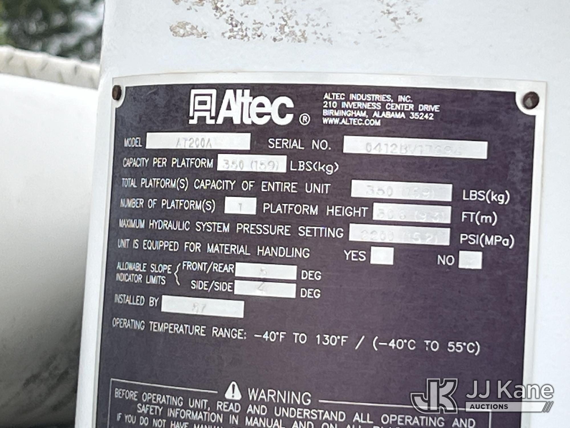 (Villa Rica, GA) Altec AT200-A, Telescopic Non-Insulated Bucket Truck mounted behind cab on 2012 For