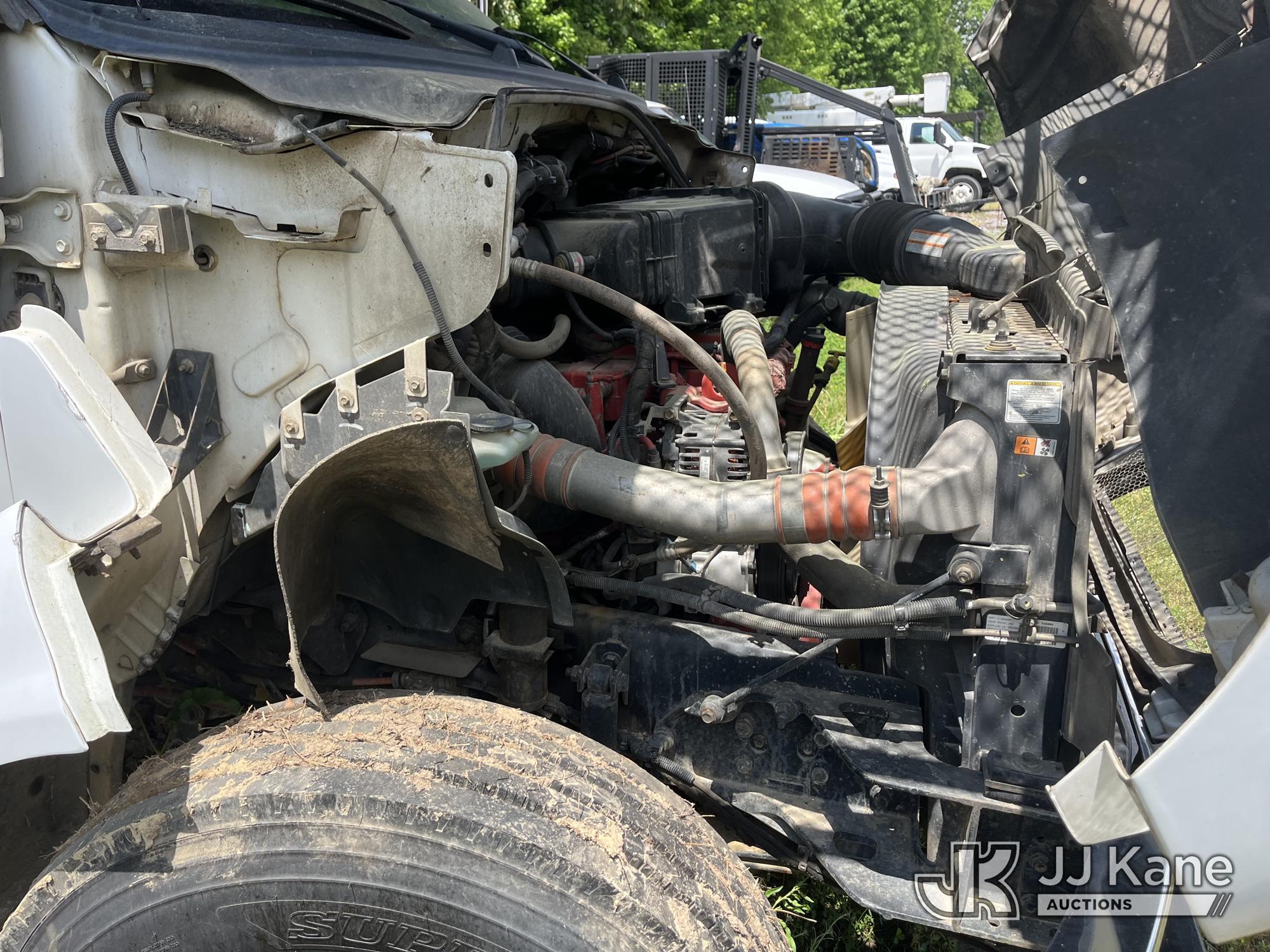 (Wakefield, VA) HiRanger XT55, Over-Center Bucket Truck mounted behind cab on 2013 Ford F750 Chipper