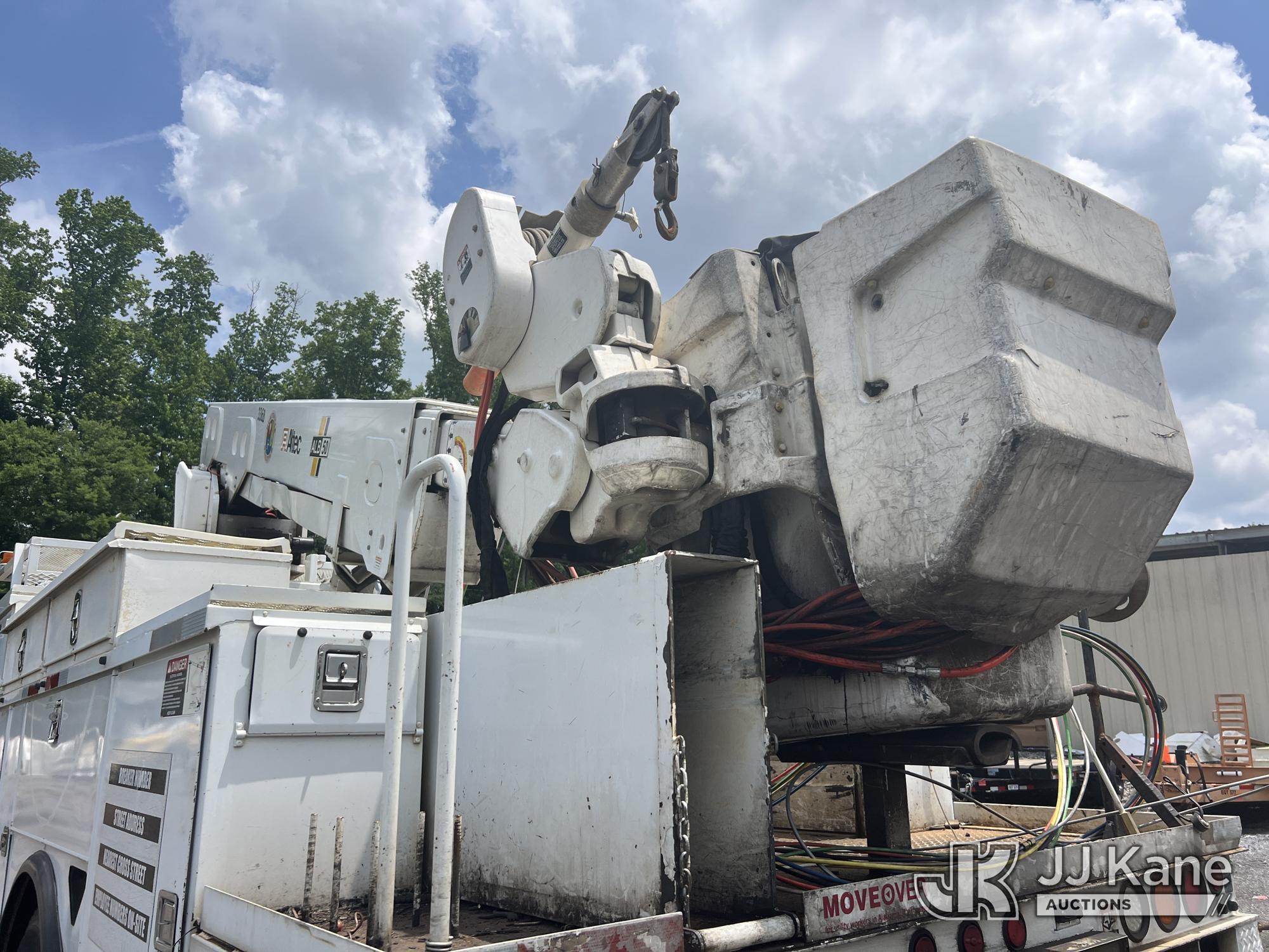 (Albertville, AL) Altec ALB-50M, Telescopic Material Handling Bucket Truck mounted behind cab on 201
