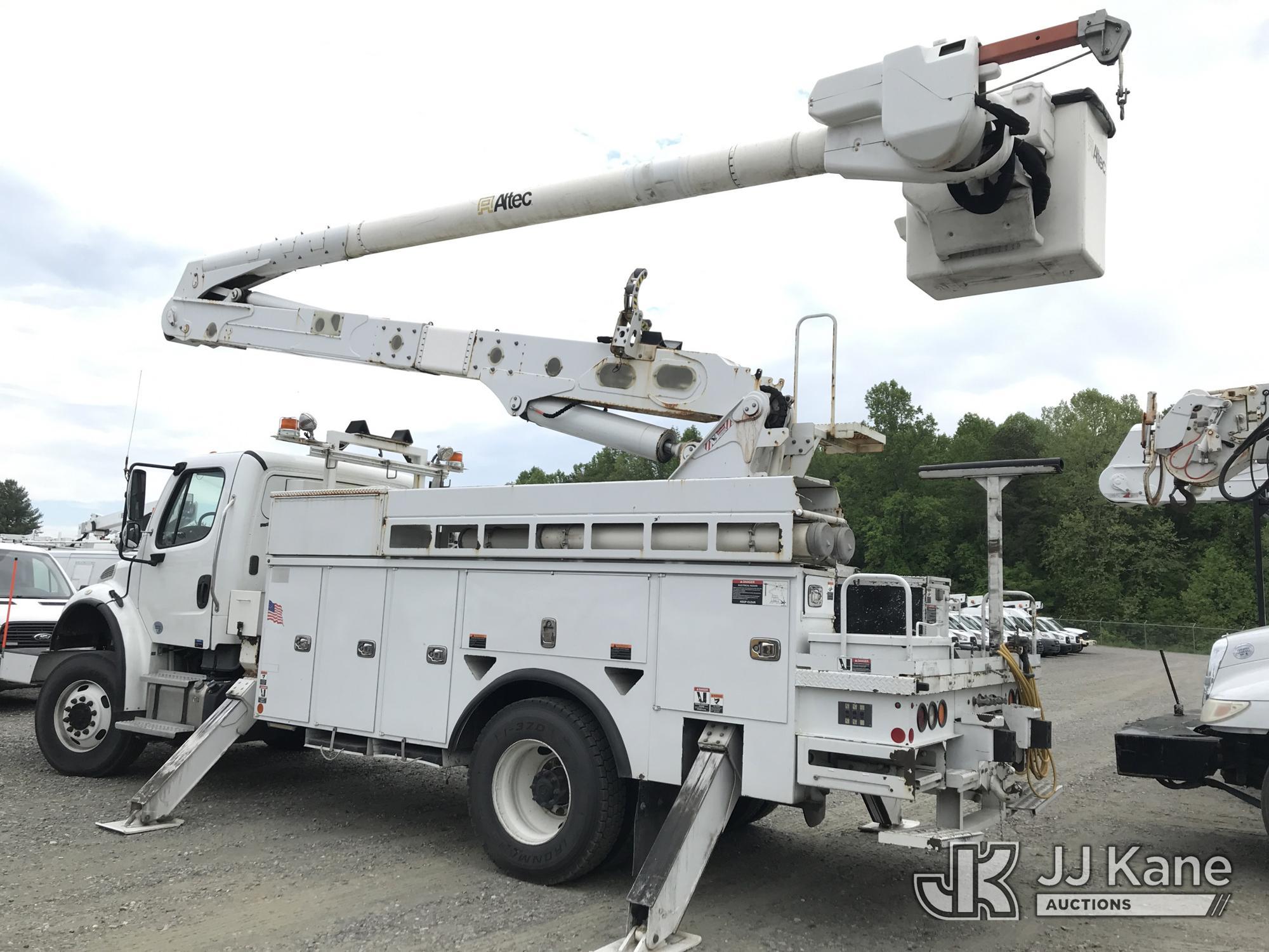 (Mount Airy, NC) Altec AA55E-MH, Material Handling Bucket Truck rear mounted on 2019 Freightliner M2