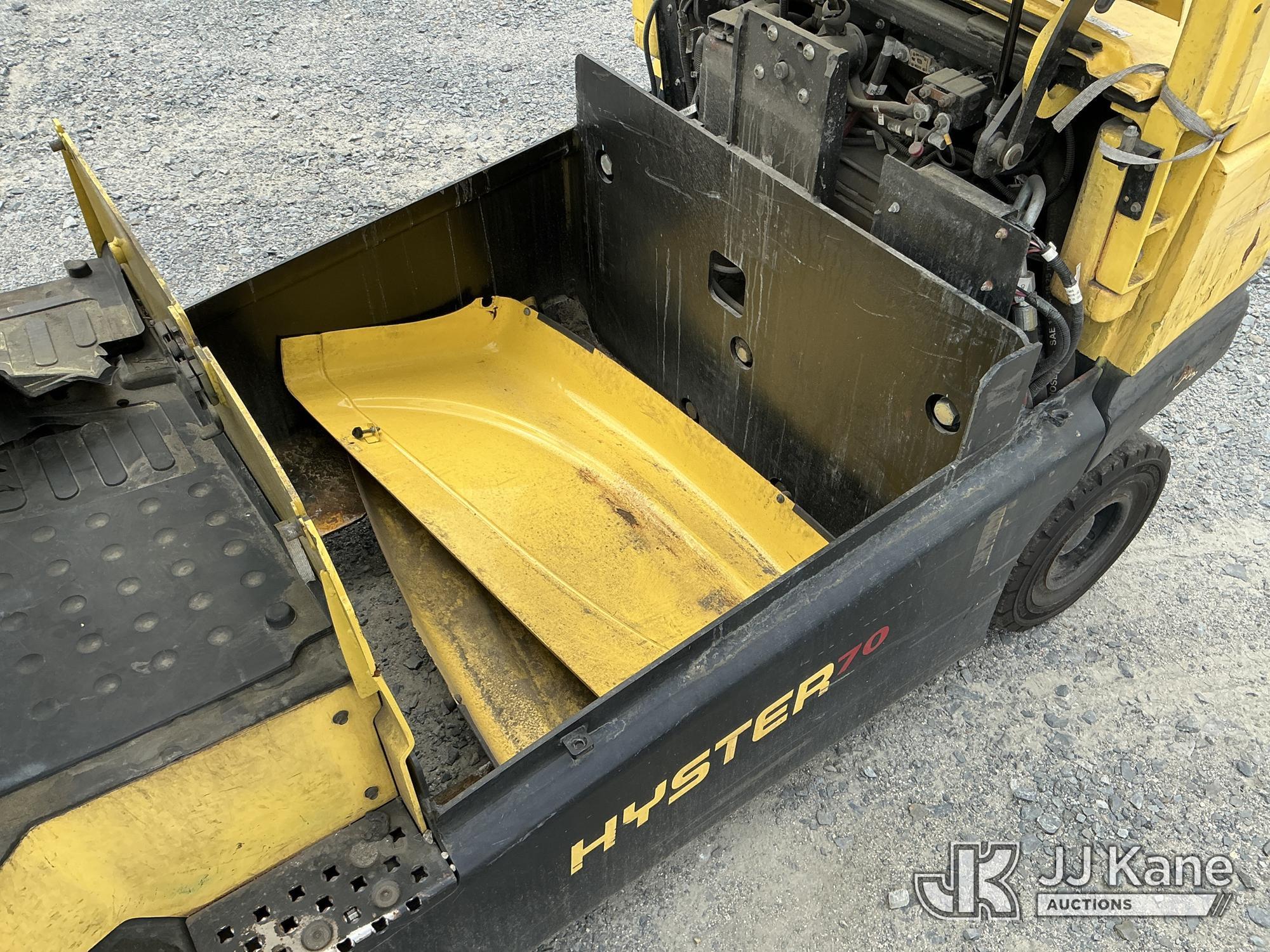 (China Grove, NC) Hyster J70XN-34, 6,850# Solid Tired Forklift Duke Unit) (Not Running, Conditions U