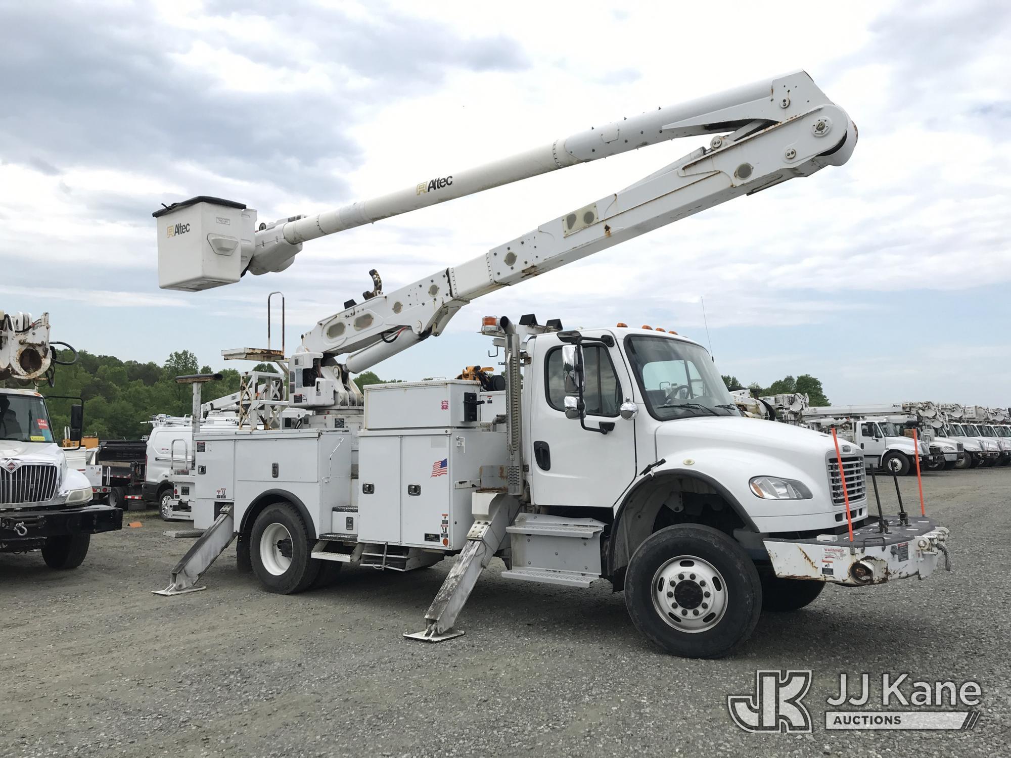 (Mount Airy, NC) Altec AA55E-MH, Material Handling Bucket Truck rear mounted on 2019 Freightliner M2