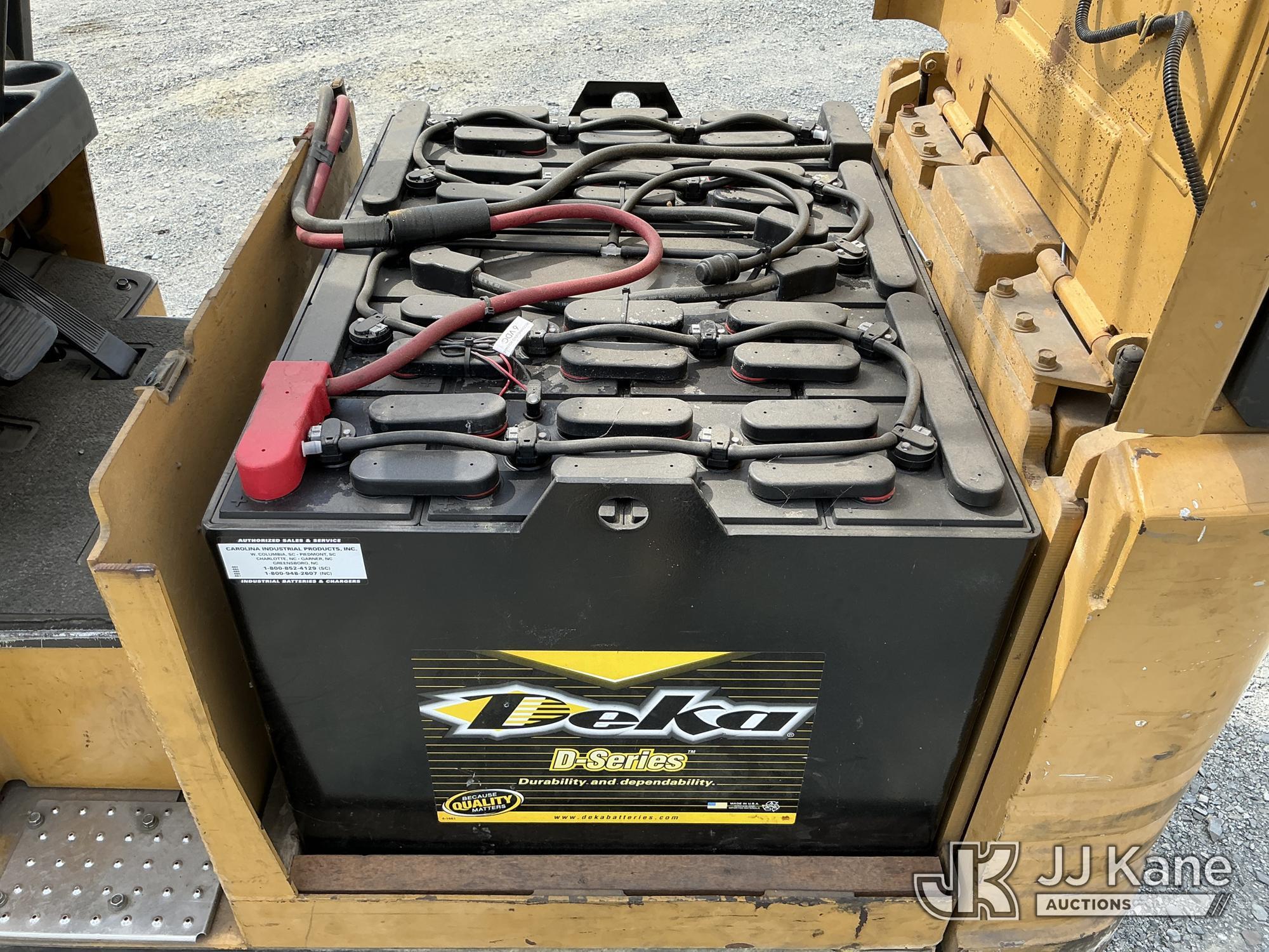 (China Grove, NC) Caterpillar 2EC18, 3,100# Solid Tired Forklift Duke Unit) (Runs, Moves & Operates