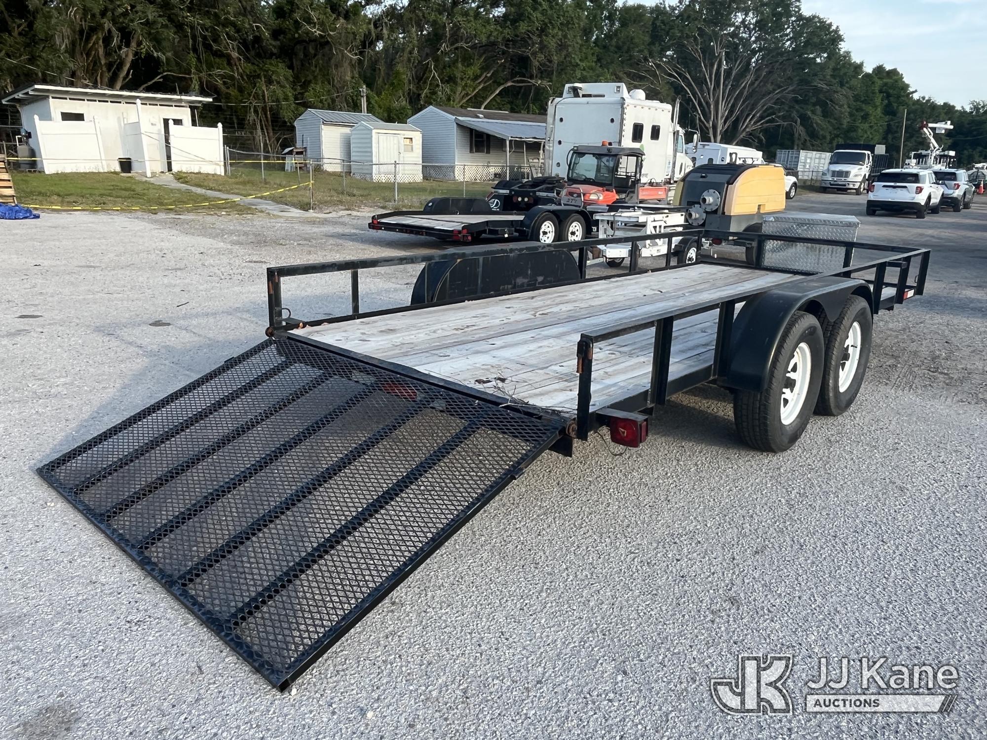 (Tampa, FL) 2014 Triple Crown T/A Tagalong Flatbed Trailer Manatee County BOCC Unit)(No Title - Regi