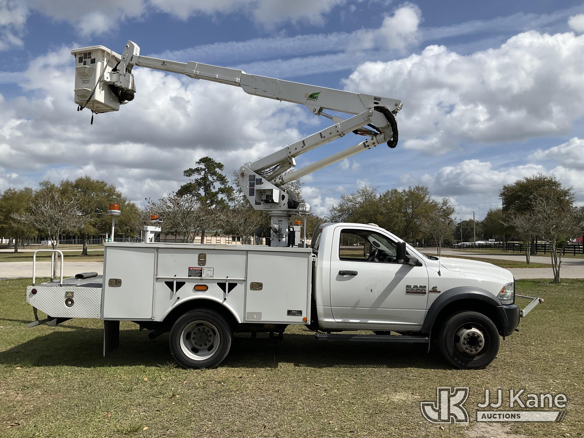 (Ocala, FL) Altec AT37G, Articulating & Telescopic Bucket Truck mounted behind cab on 2014 RAM 5500