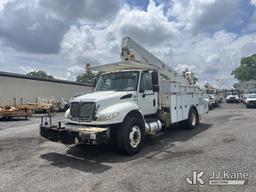 (Albertville, AL) Altec ALB-50M, Telescopic Material Handling Bucket Truck mounted behind cab on 201