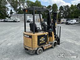 (China Grove, NC) Caterpillar 2EC18, 3,100# Solid Tired Forklift Duke Unit) (Runs, Moves & Operates