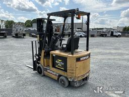 (China Grove, NC) Caterpillar 2EC18, 3,100# Solid Tired Forklift Duke Unit) (Runs, Moves & Operates