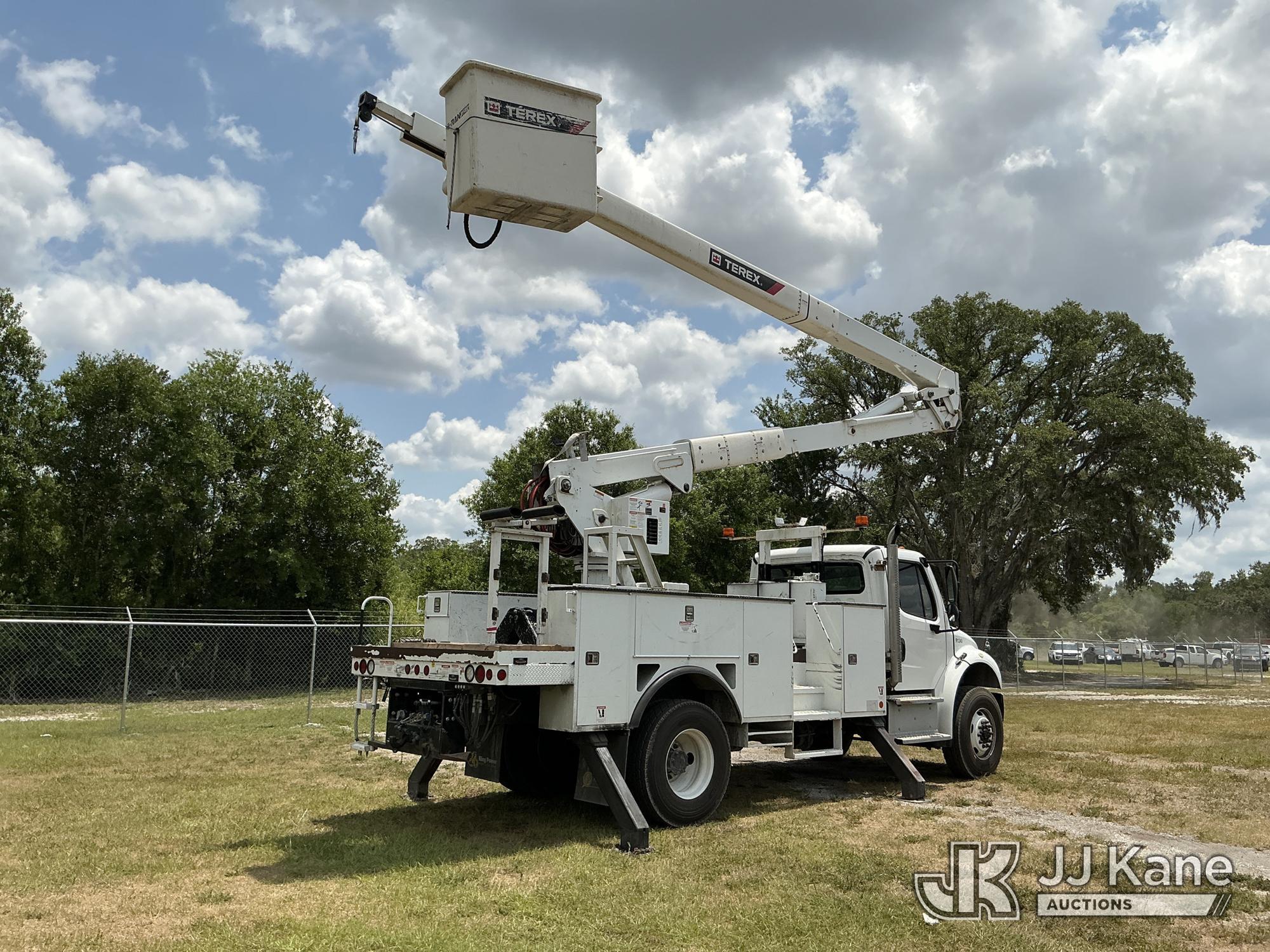 (Tampa, FL) HiRanger TC55-MH, Material Handling Bucket Truck rear mounted on 2019 Freightliner M2 10