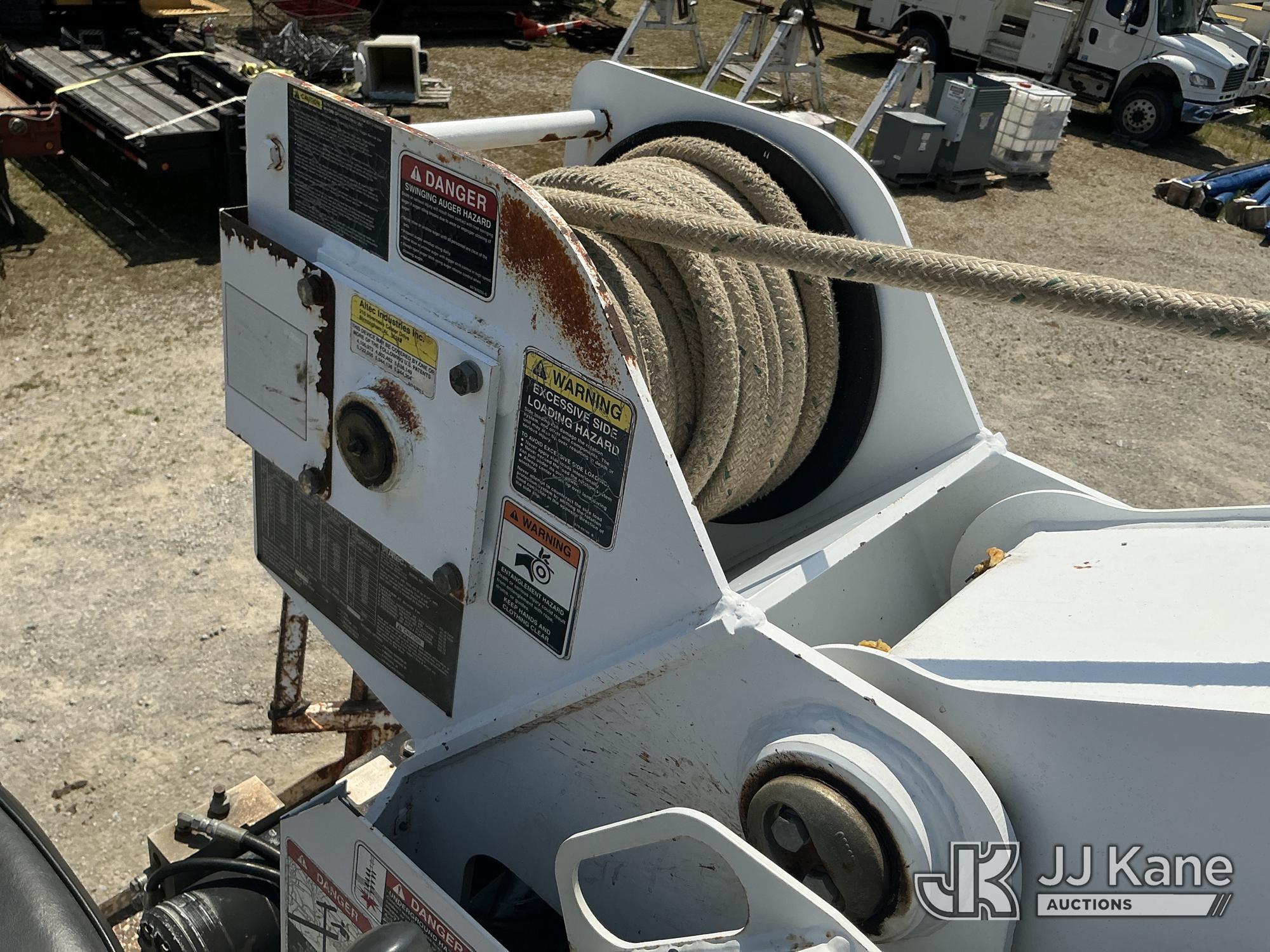 (Columbia, SC) Altec DM47-TR, Digger Derrick rear mounted on 2007 International 7300 4x4 Utility Tru