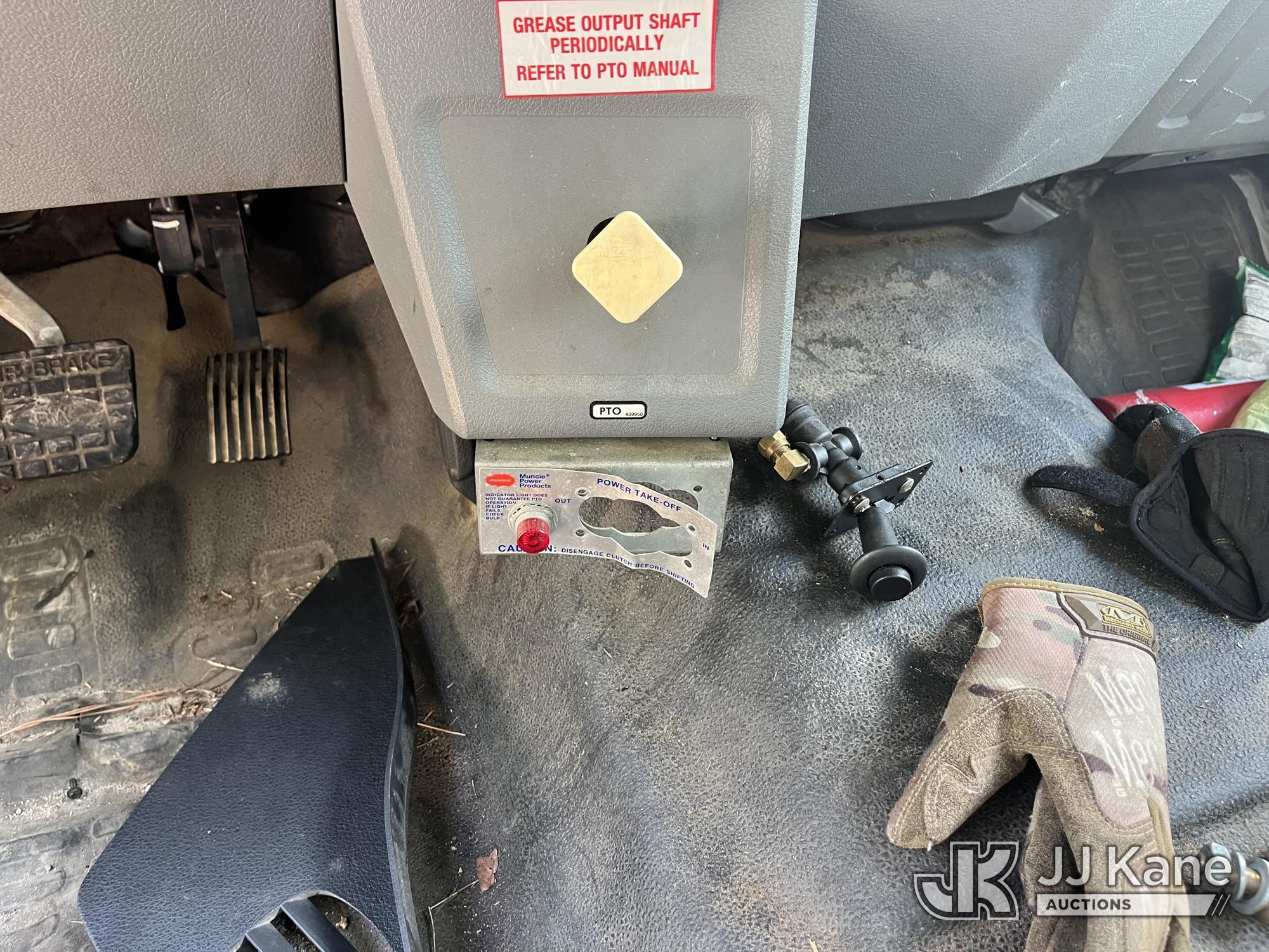 (Wakefield, VA) HiRanger XT55, Over-Center Bucket Truck mounted behind cab on 2013 Ford F750 Chipper
