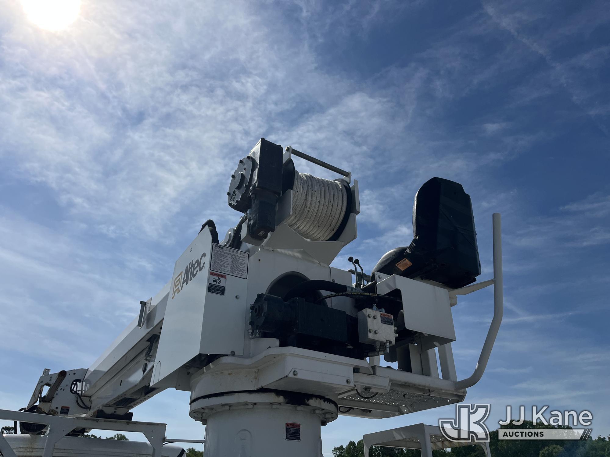 (Chester, VA) Altec DC47-TR, Digger Derrick rear mounted on 2020 Freightliner M2 Utility Truck Runs,