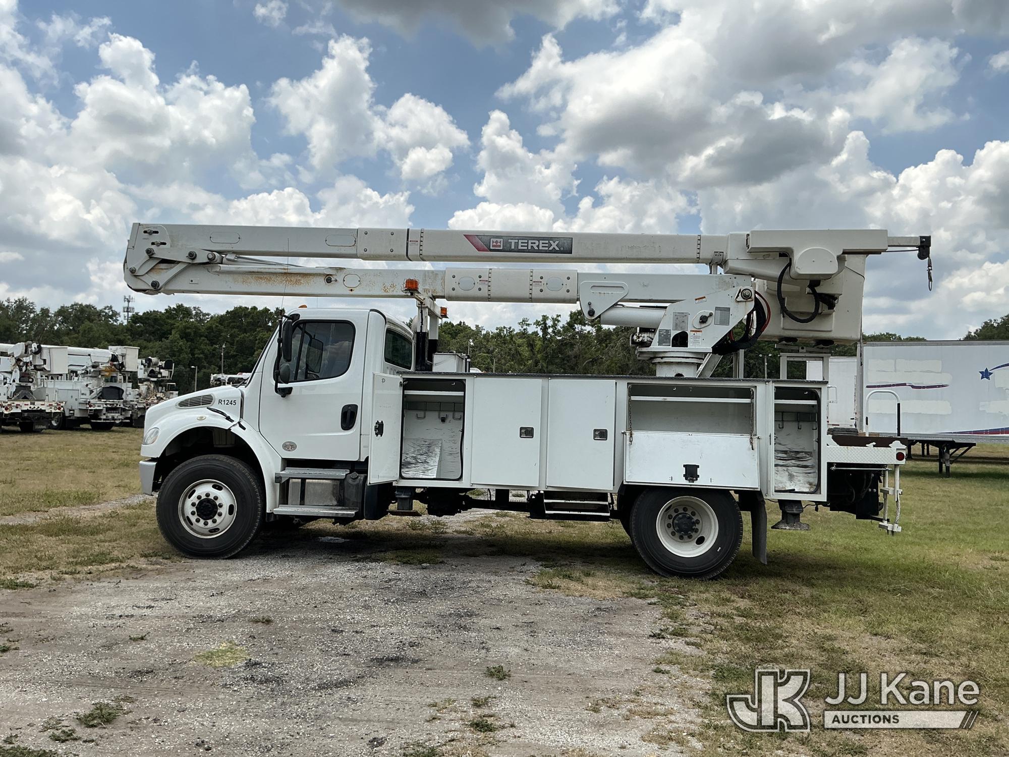 (Tampa, FL) HiRanger TC55-MH, Material Handling Bucket Truck rear mounted on 2019 Freightliner M2 10