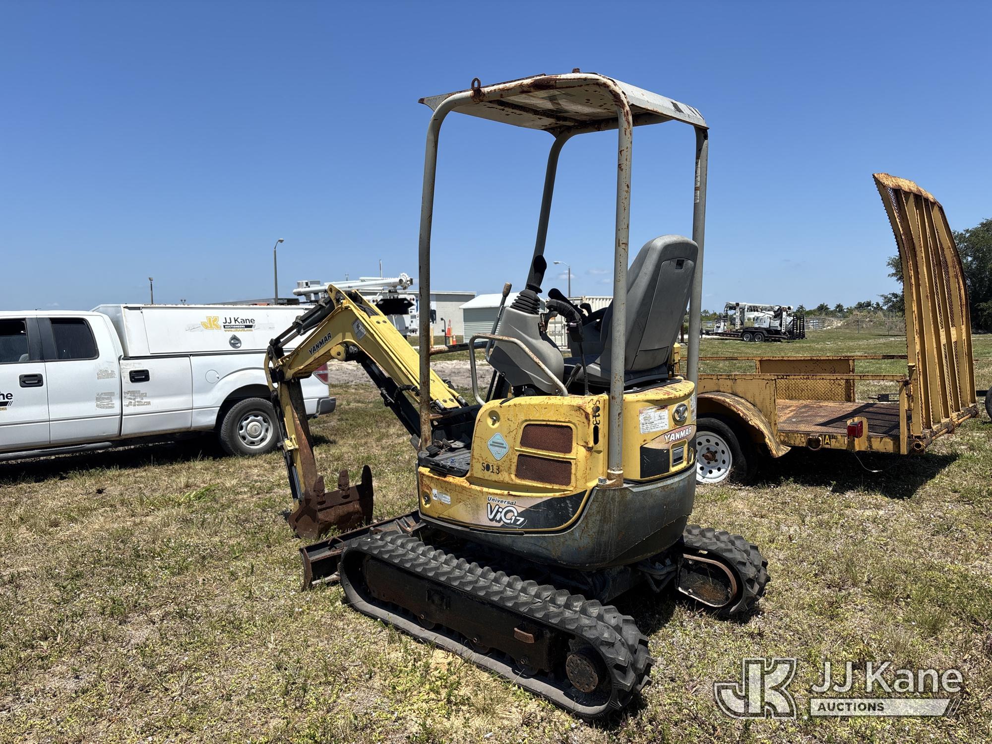 (Westlake, FL) 2014 Yanmar VI017 Mini Hydraulic Excavator Not Running, Condition Unknown) (Body & Pa