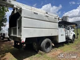 (Wakefield, VA) HiRanger XT55, Over-Center Bucket Truck mounted behind cab on 2013 Ford F750 Chipper