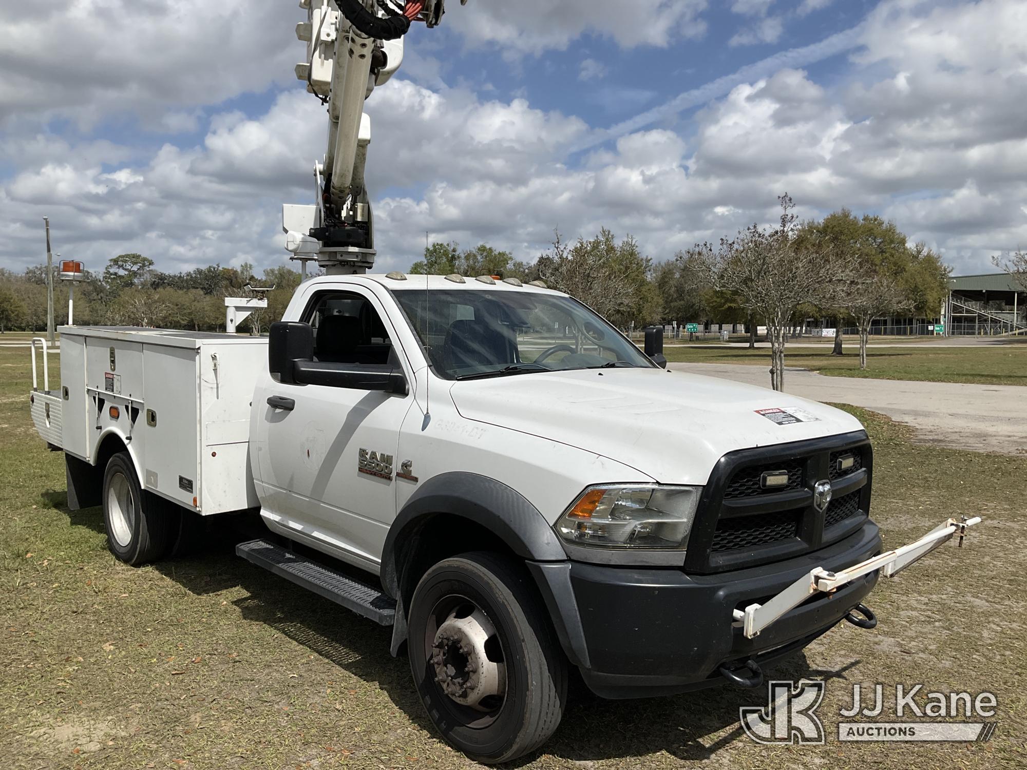 (Ocala, FL) Altec AT37G, Articulating & Telescopic Bucket Truck mounted behind cab on 2014 RAM 5500