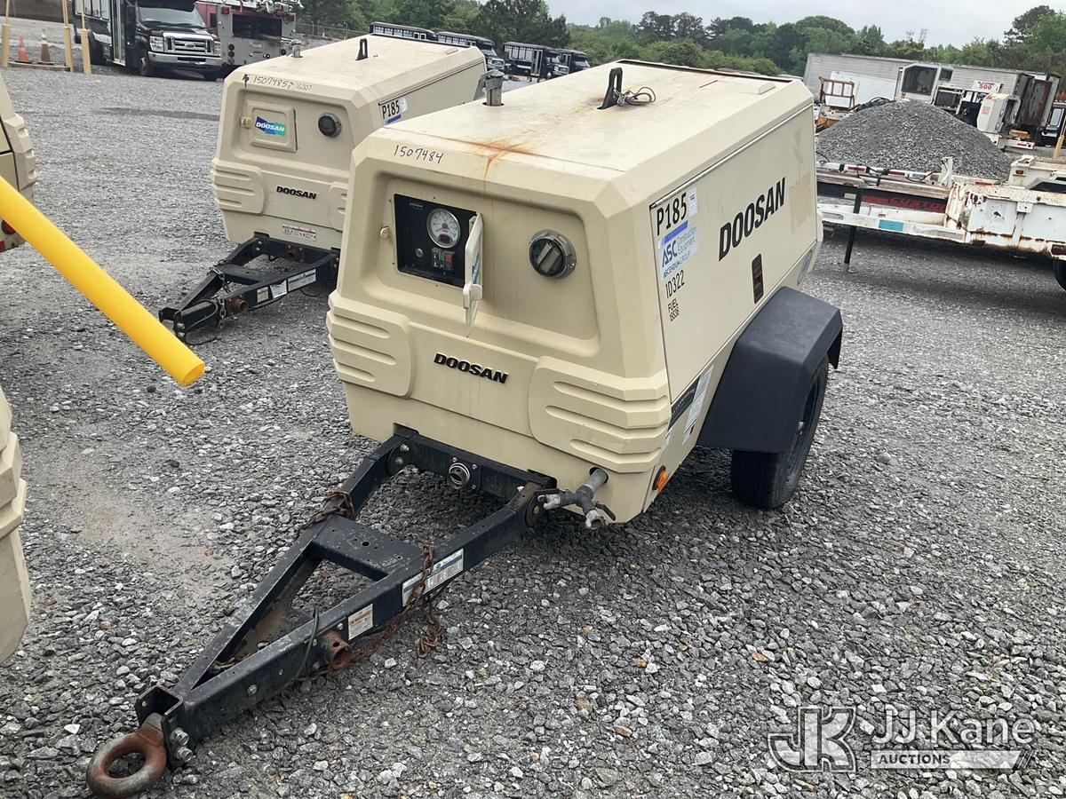 (Villa Rica, GA) 2016 Doosan P185WDZ-T4F Portable Air Compressor Runs & Makes Air) (Jump To Start
