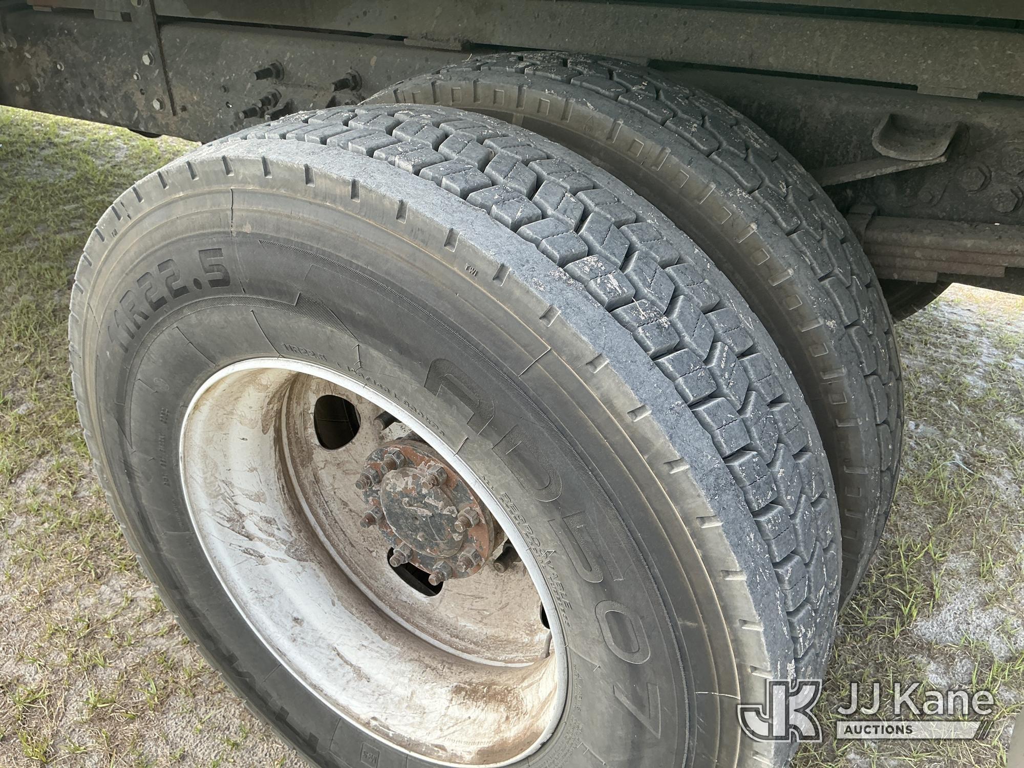 (Tampa, FL) Altec LR7-58, Over-Center Bucket Truck mounted behind cab on 2017 Ford F750 Chipper Dump