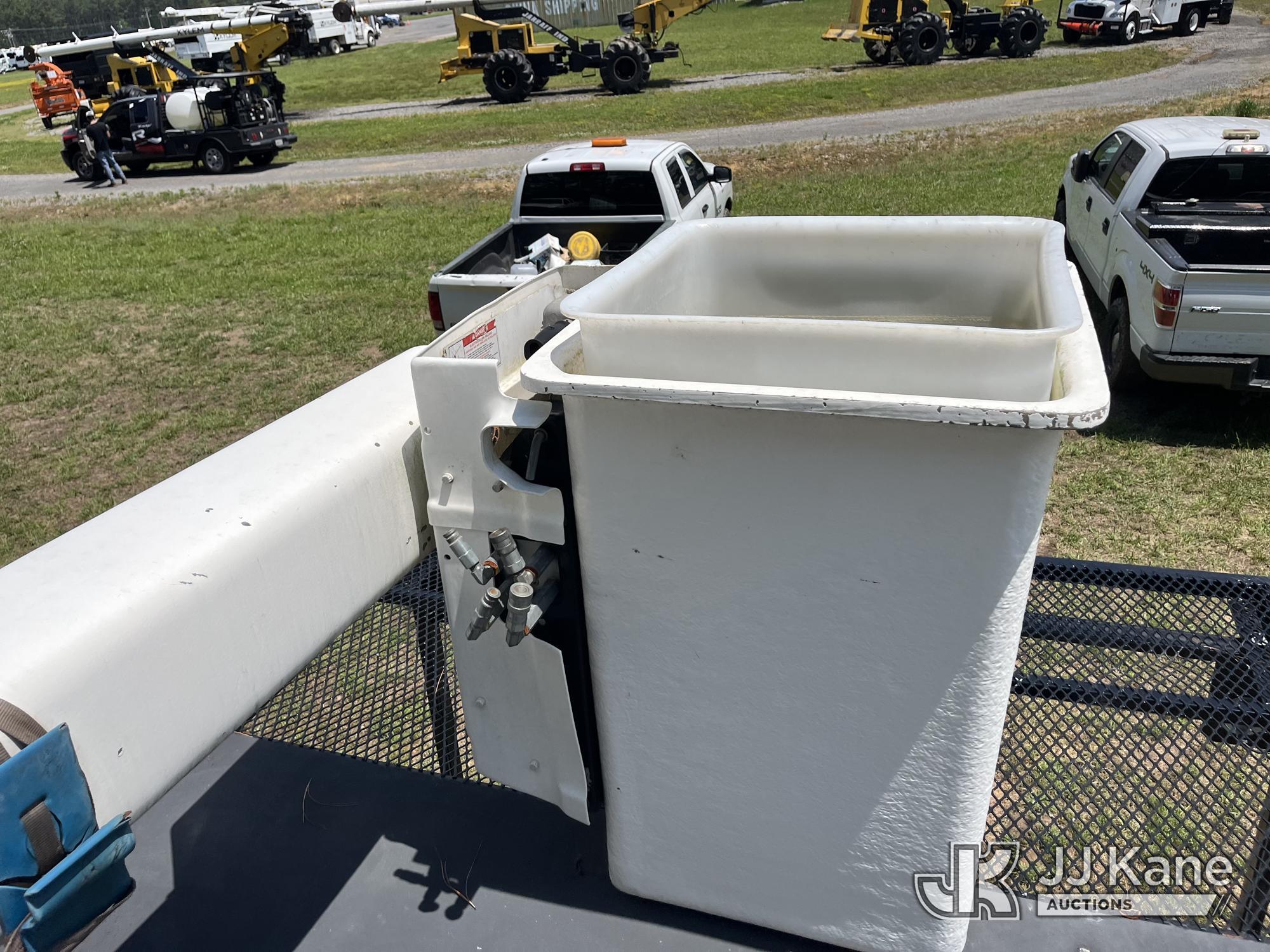 (Wakefield, VA) HiRanger XT55, Over-Center Bucket Truck mounted behind cab on 2013 Ford F750 Chipper