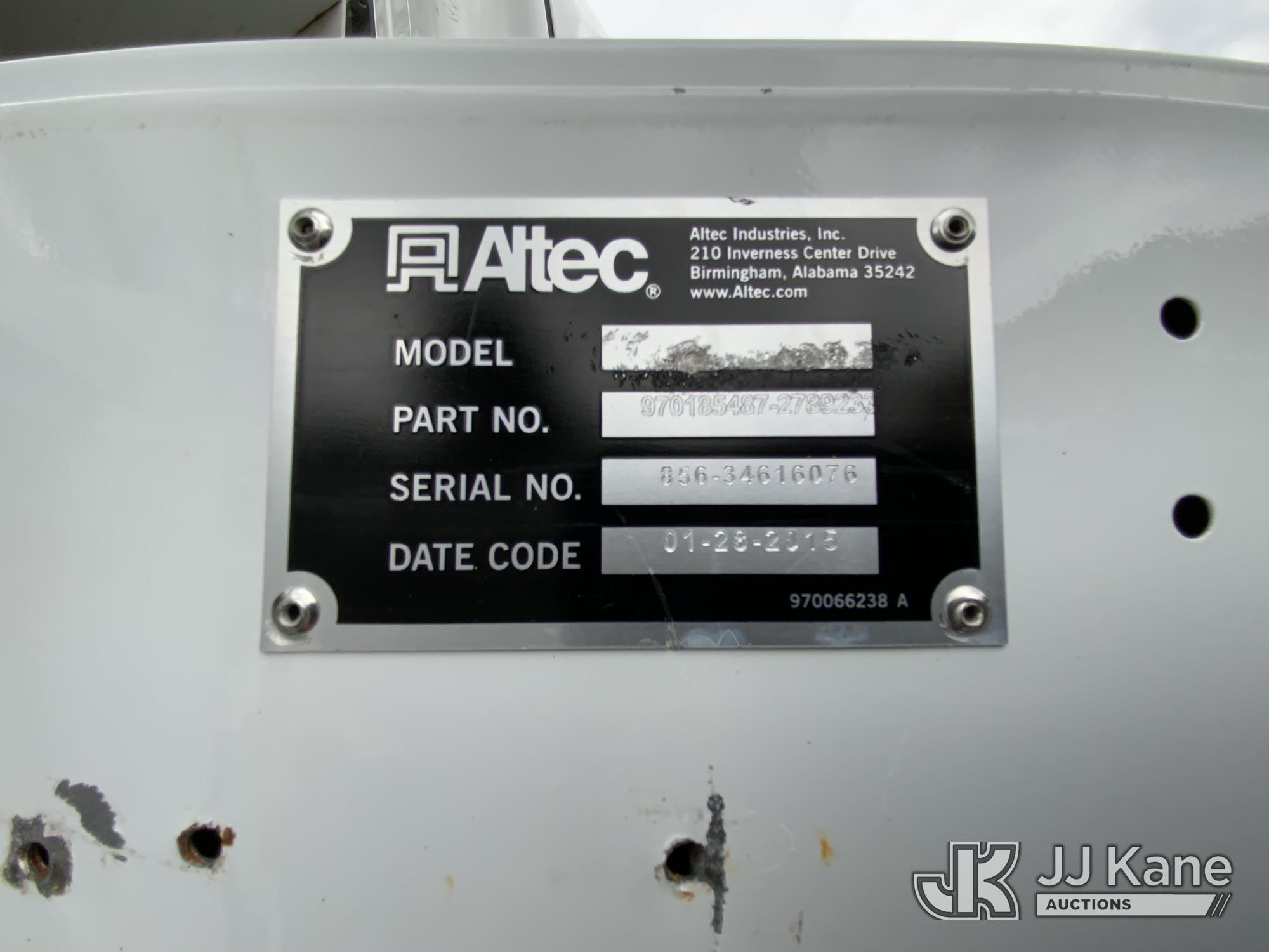 (Graysville, AL) Altec AM855-MH, Over-Center Material Handling Bucket Truck rear mounted on 2015 Fre
