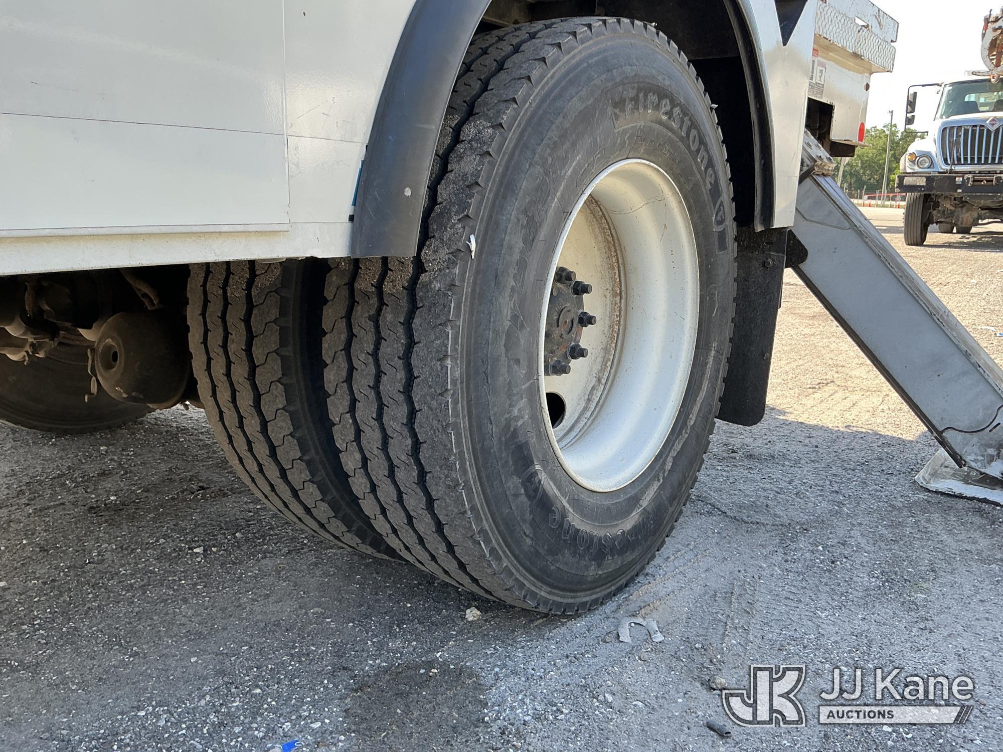 (Tampa, FL) Altec DM47-TR, Digger Derrick rear mounted on 2017 International 4300 Utility Truck Runs