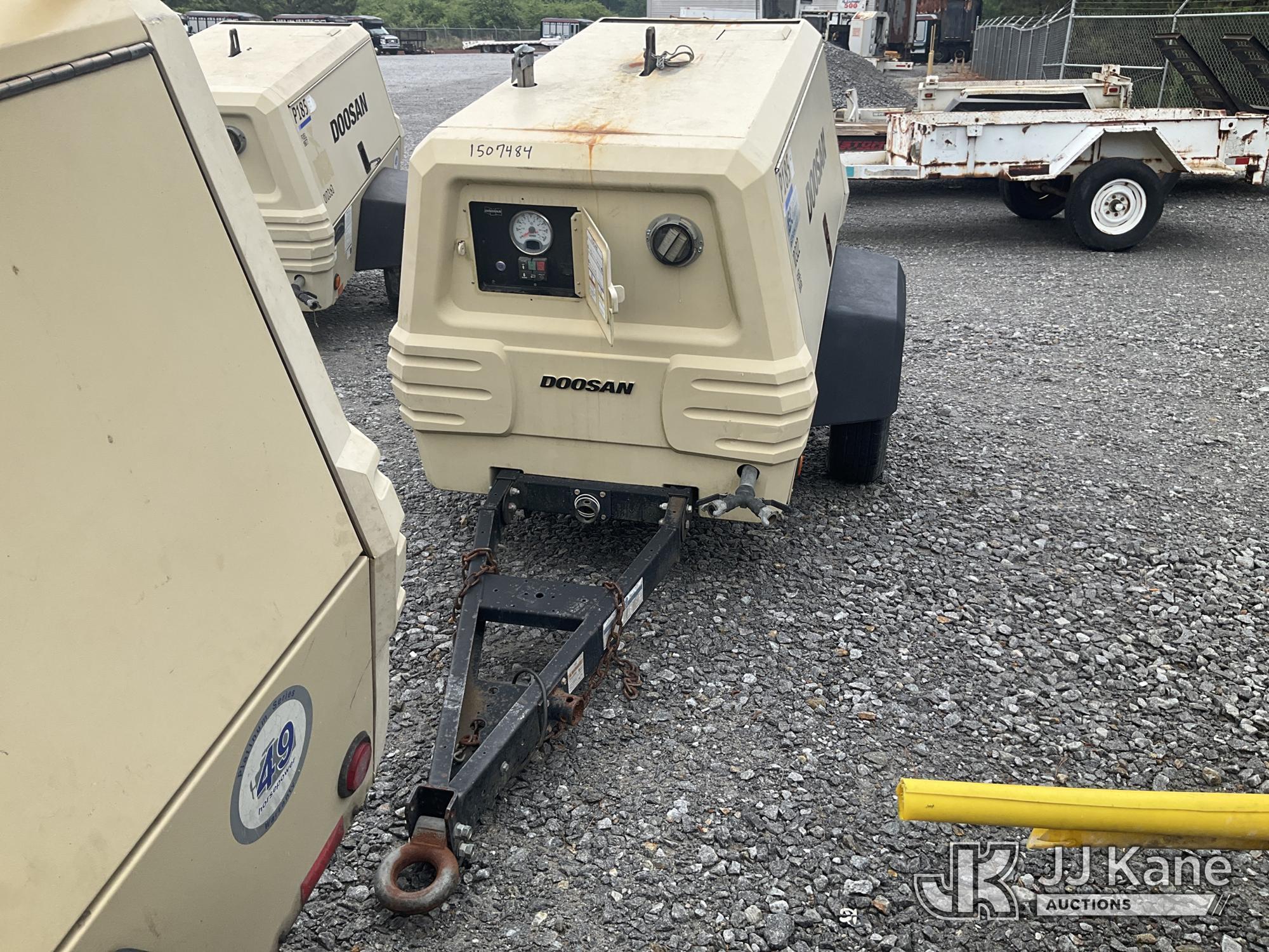 (Villa Rica, GA) 2016 Doosan P185WDZ-T4F Portable Air Compressor Runs & Makes Air) (Jump To Start