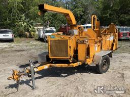 (Ocala, FL) 2018 Bandit 200UC Chipper (12in Disc), trailer mtd. Runs) (Towable, Rust/Body Damage