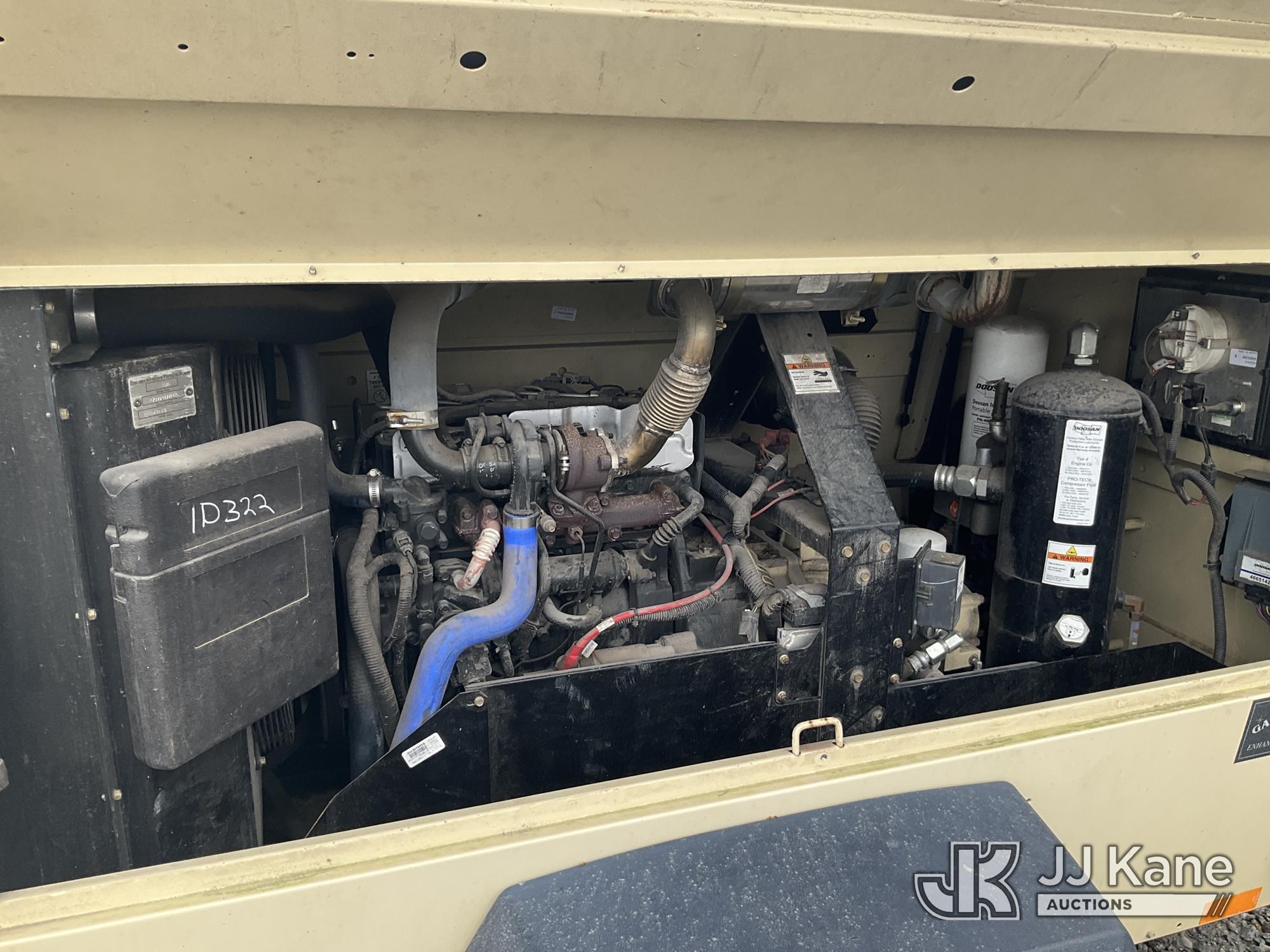 (Villa Rica, GA) 2016 Doosan P185WDZ-T4F Portable Air Compressor Runs & Makes Air) (Jump To Start