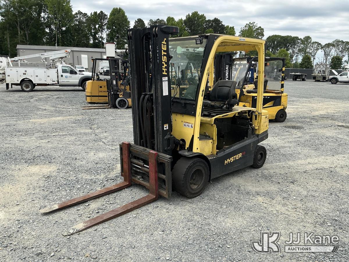 (China Grove, NC) Hyster J70XN-34, 6,850# Solid Tired Forklift Duke Unit) (Not Running, Conditions U