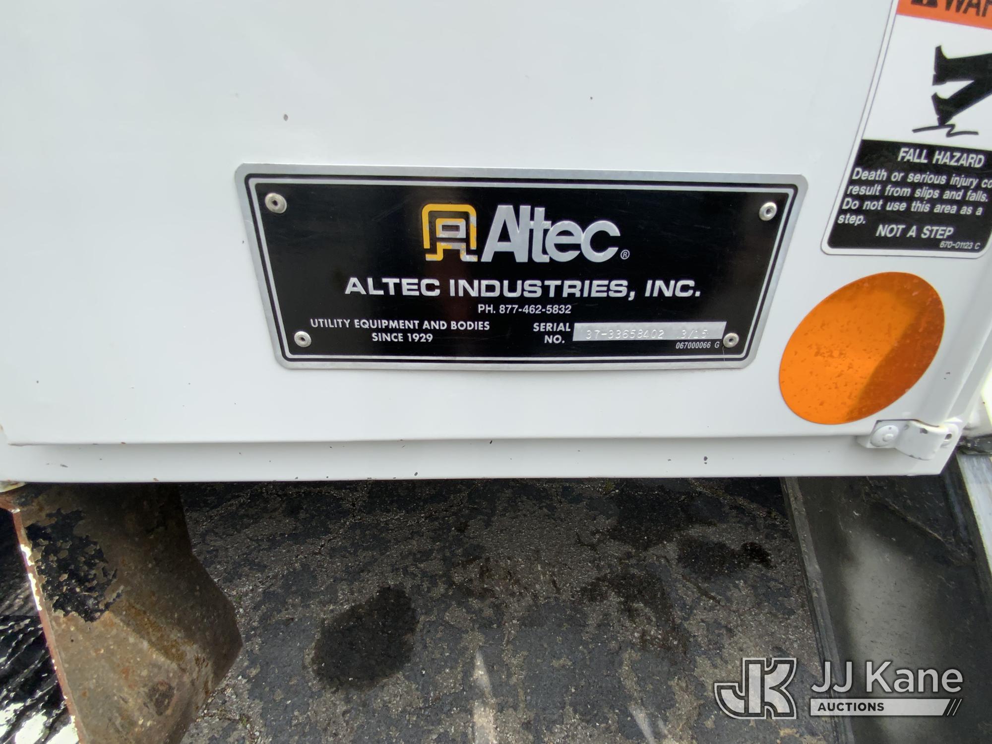 (Graysville, AL) Altec AM855, Over-Center Material Handling Bucket Truck rear mounted on 2015 Freigh