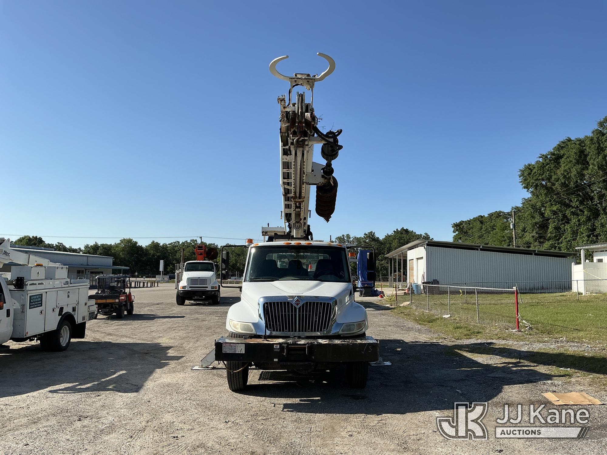 (Tampa, FL) Altec DM47-TR, Digger Derrick rear mounted on 2017 International 4300 Utility Truck Runs