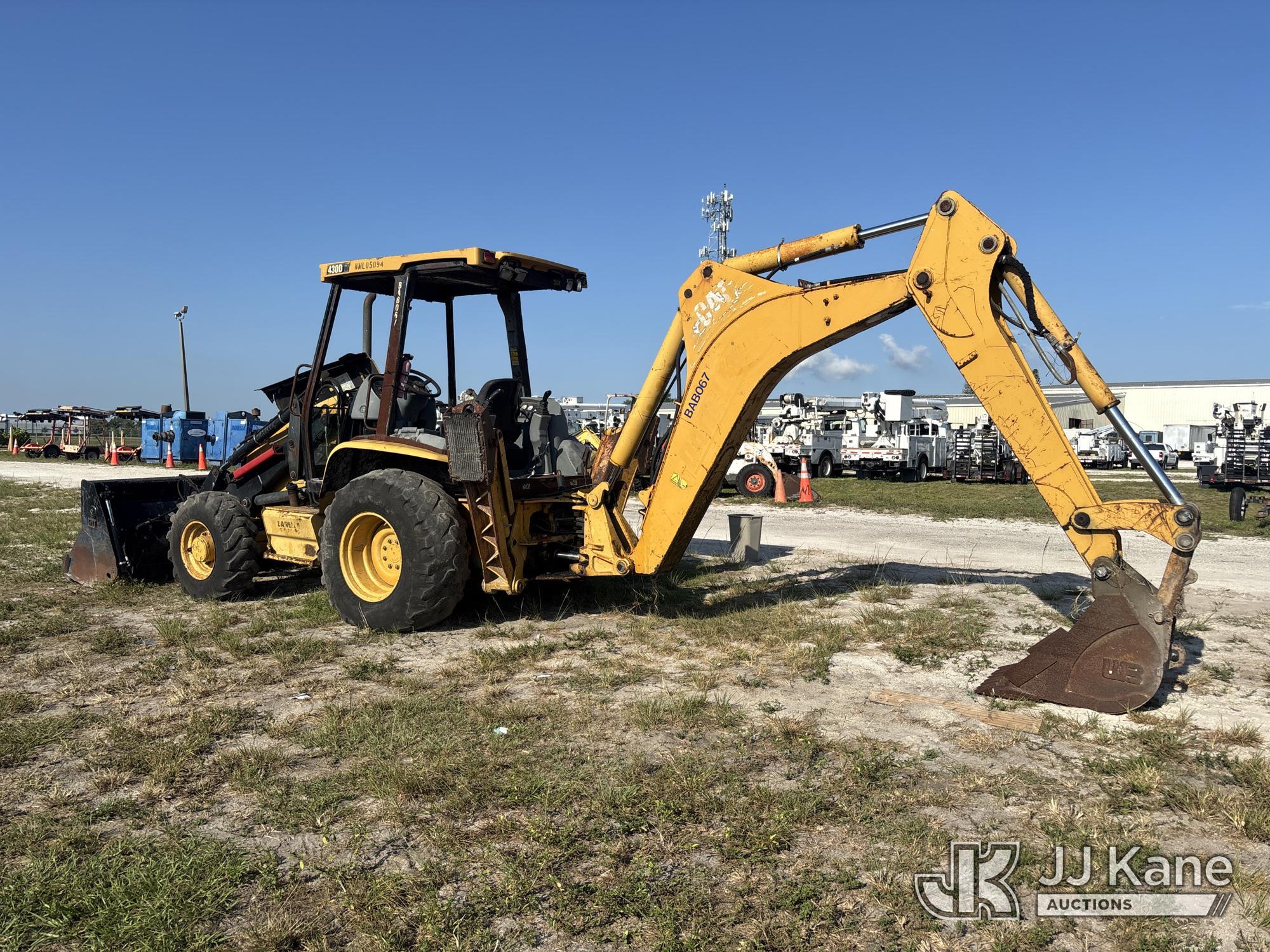(Westlake, FL) 2005 Cat 430D Tractor Loader Backhoe Runs, Moves, & Operates) (Body & Paint Damage, I