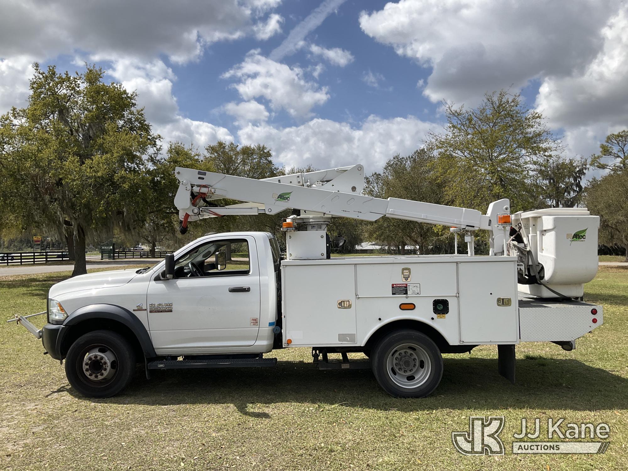 (Ocala, FL) Altec AT37G, Articulating & Telescopic Bucket Truck mounted behind cab on 2014 RAM 5500