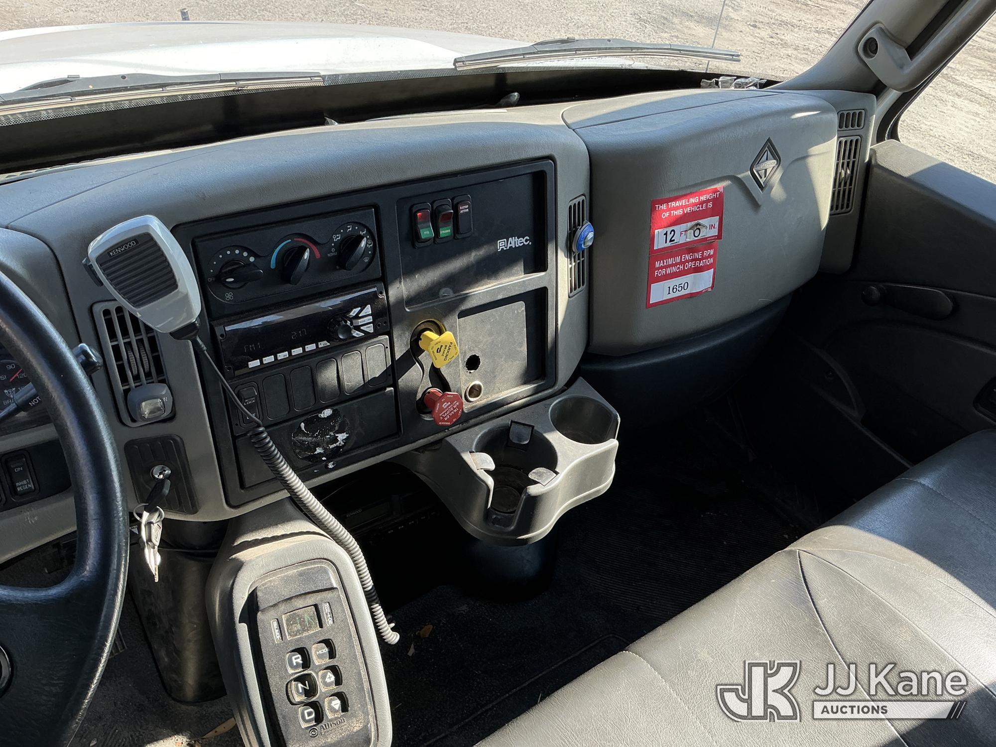 (Tampa, FL) Altec DM47-TR, Digger Derrick rear mounted on 2017 International 4300 Utility Truck Runs