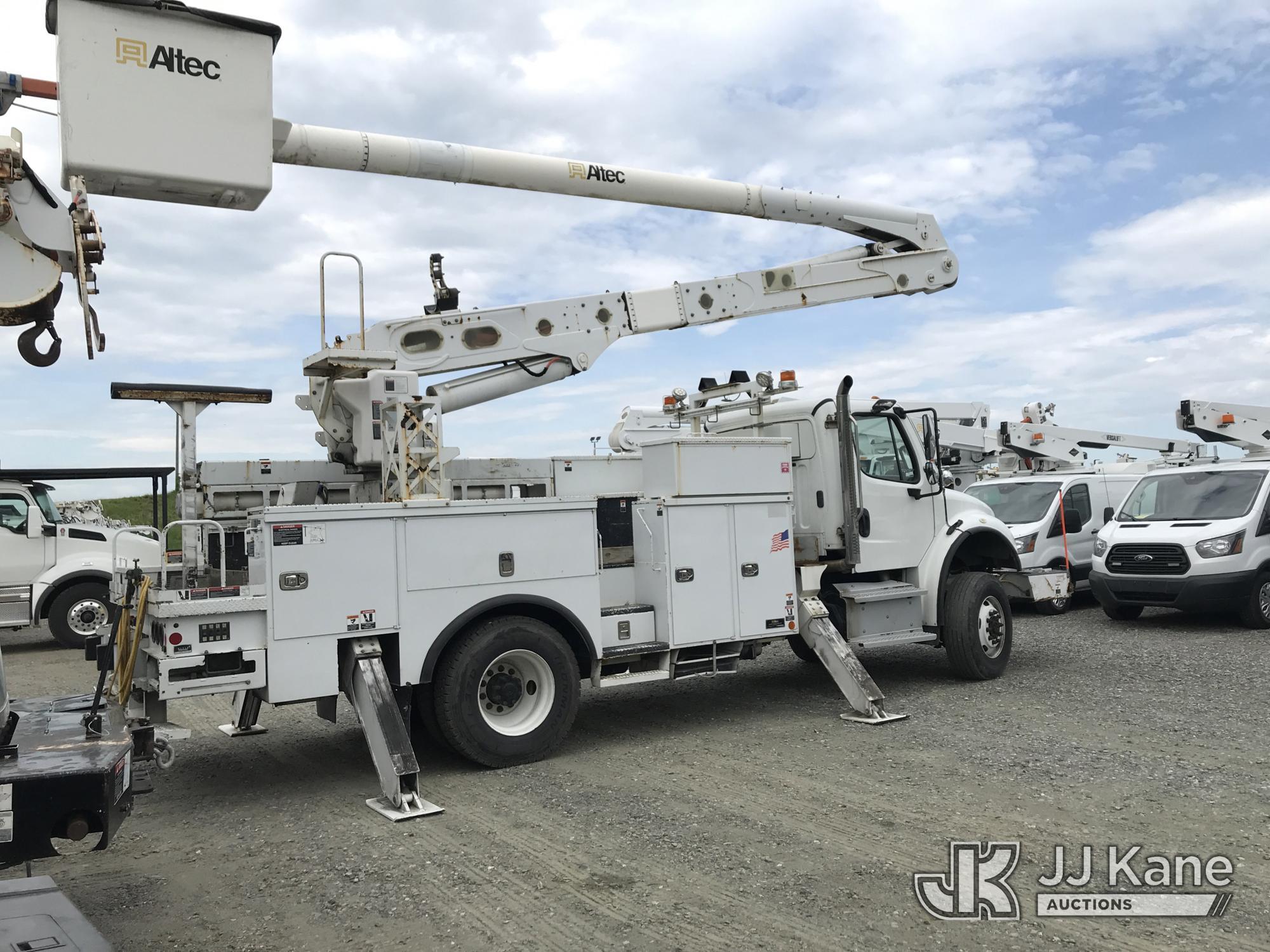 (Mount Airy, NC) Altec AA55E-MH, Material Handling Bucket Truck rear mounted on 2019 Freightliner M2