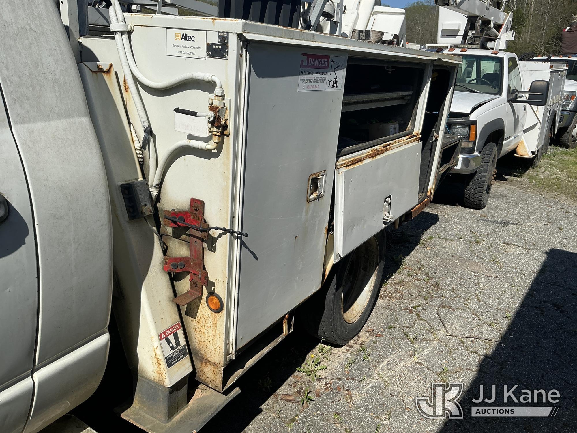 (Marion, NC) Altec AT37G, Articulating & Telescopic Bucket Truck mounted behind cab on 2010 Dodge Ra