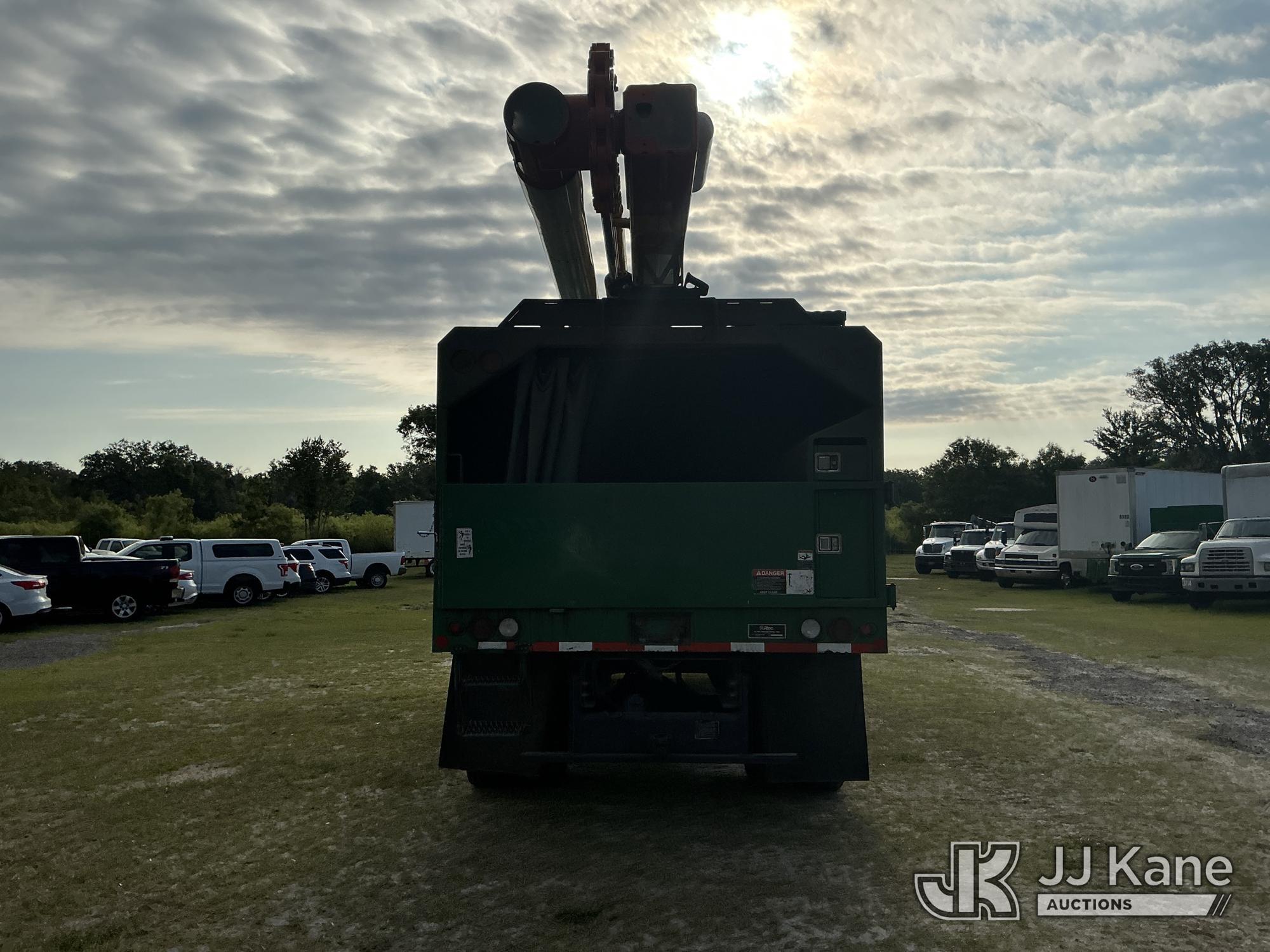(Tampa, FL) Altec LR7-58, Over-Center Bucket Truck mounted behind cab on 2017 Ford F750 Chipper Dump