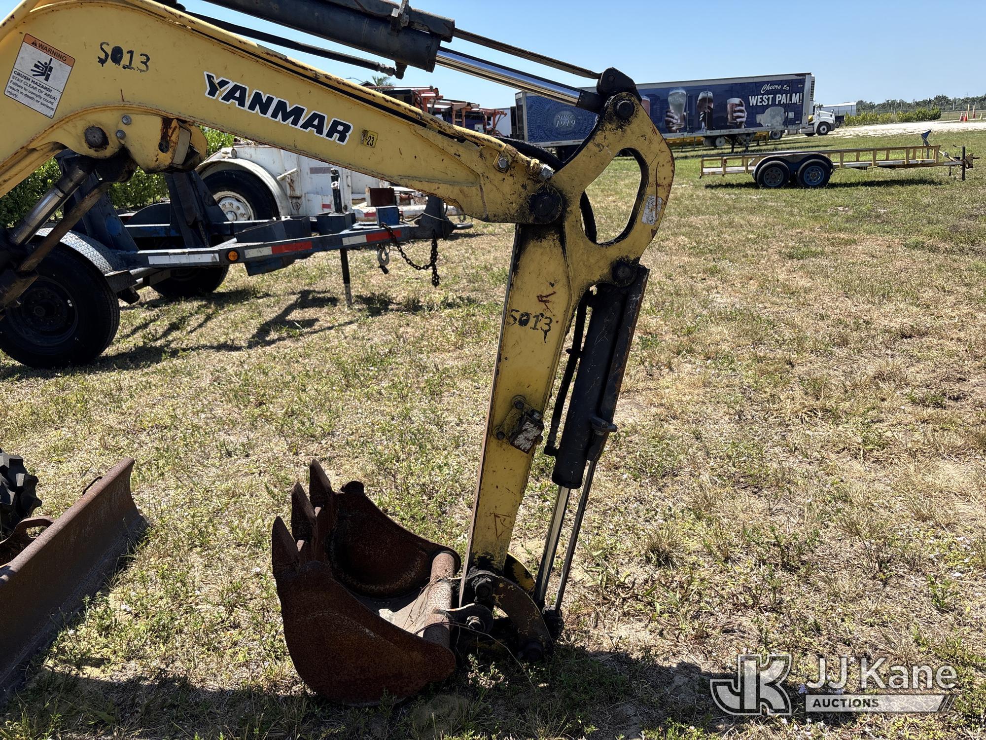 (Westlake, FL) 2014 Yanmar VI017 Mini Hydraulic Excavator Not Running, Condition Unknown) (Body & Pa