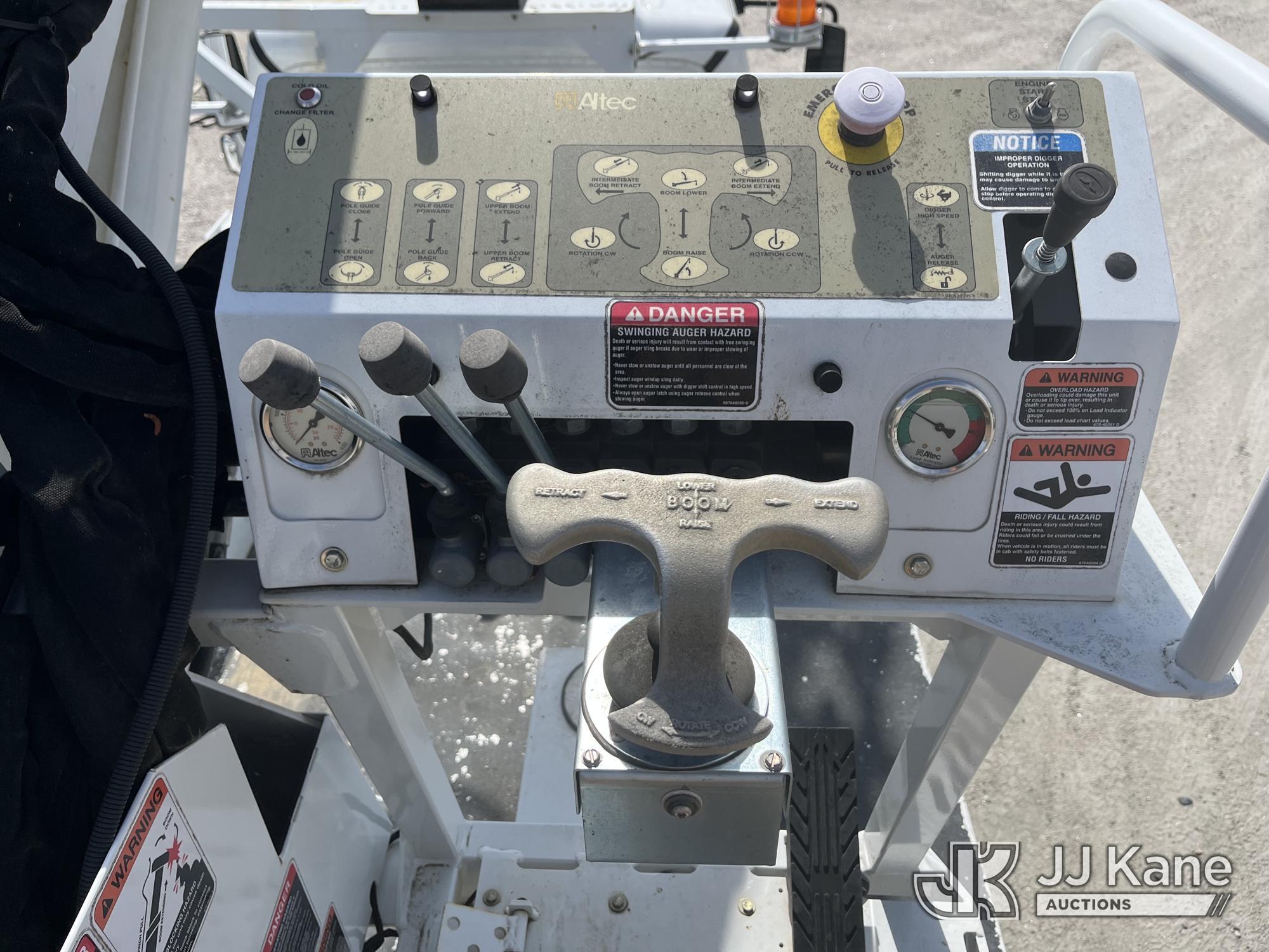 (Chester, VA) Altec DC47-TR, Digger Derrick rear mounted on 2020 Freightliner M2 Utility Truck Runs,
