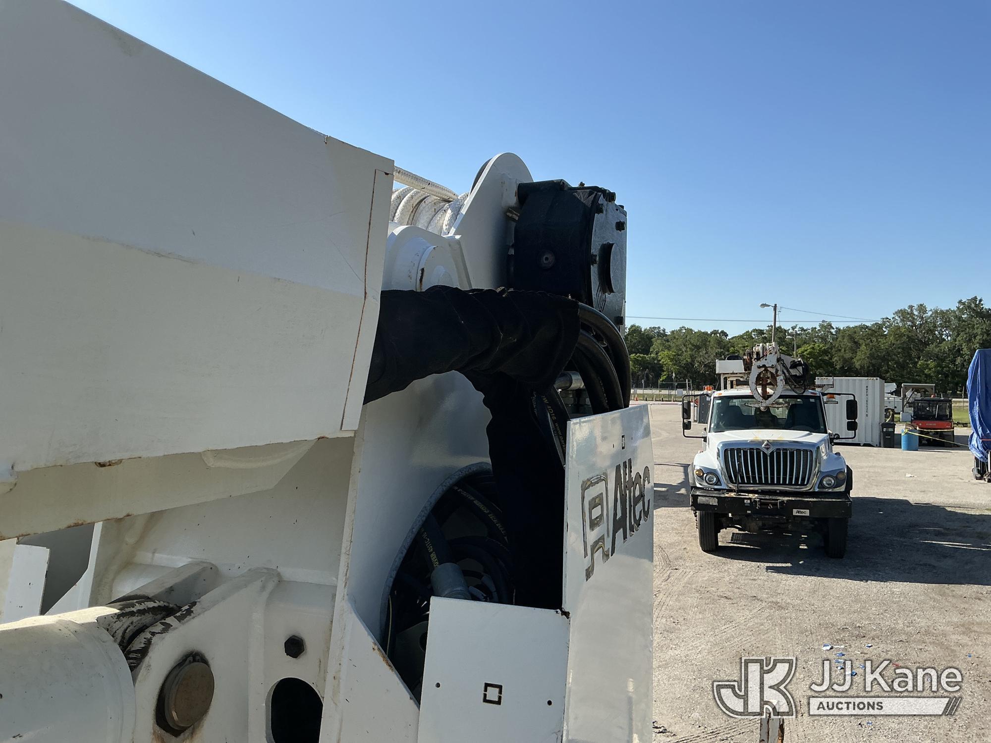 (Tampa, FL) Altec DM47-TR, Digger Derrick rear mounted on 2017 International 4300 Utility Truck Runs