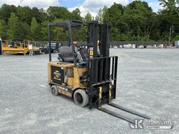 (China Grove, NC) Caterpillar 2EC18, 3,100# Solid Tired Forklift Duke Unit) (Runs, Moves & Operates