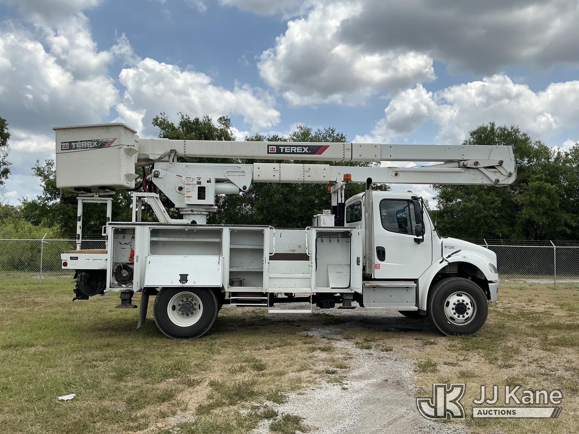 (Tampa, FL) HiRanger TC55-MH, Material Handling Bucket Truck rear mounted on 2019 Freightliner M2 10