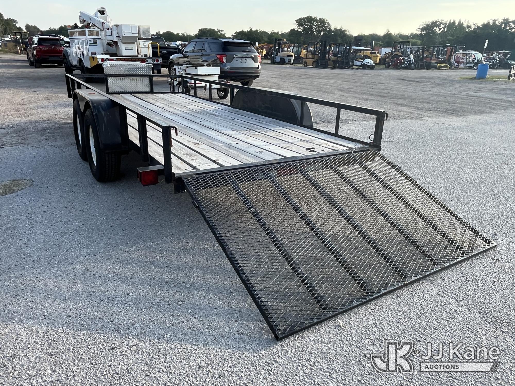 (Tampa, FL) 2014 Triple Crown T/A Tagalong Flatbed Trailer Manatee County BOCC Unit)(No Title - Regi