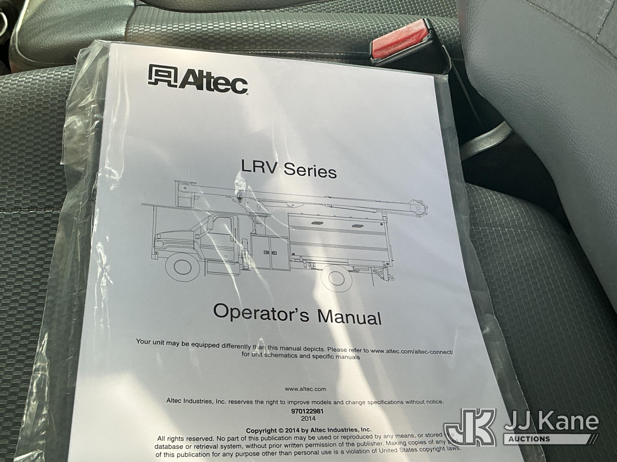 (Tampa, FL) Altec LR7-58, Over-Center Bucket Truck mounted behind cab on 2017 Ford F750 Chipper Dump
