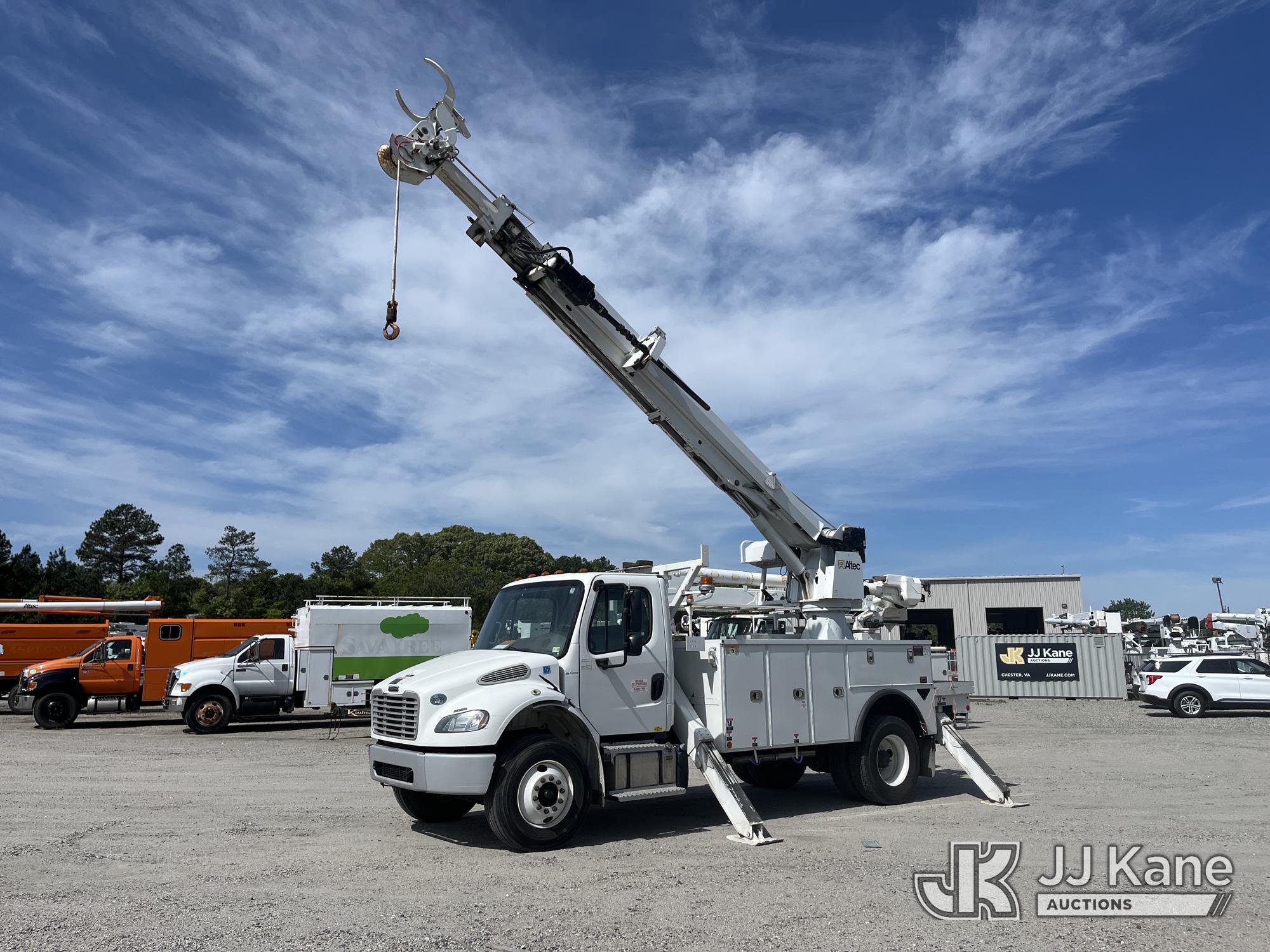 (Chester, VA) Altec DC47-TR, Digger Derrick rear mounted on 2020 Freightliner M2 Utility Truck Runs,