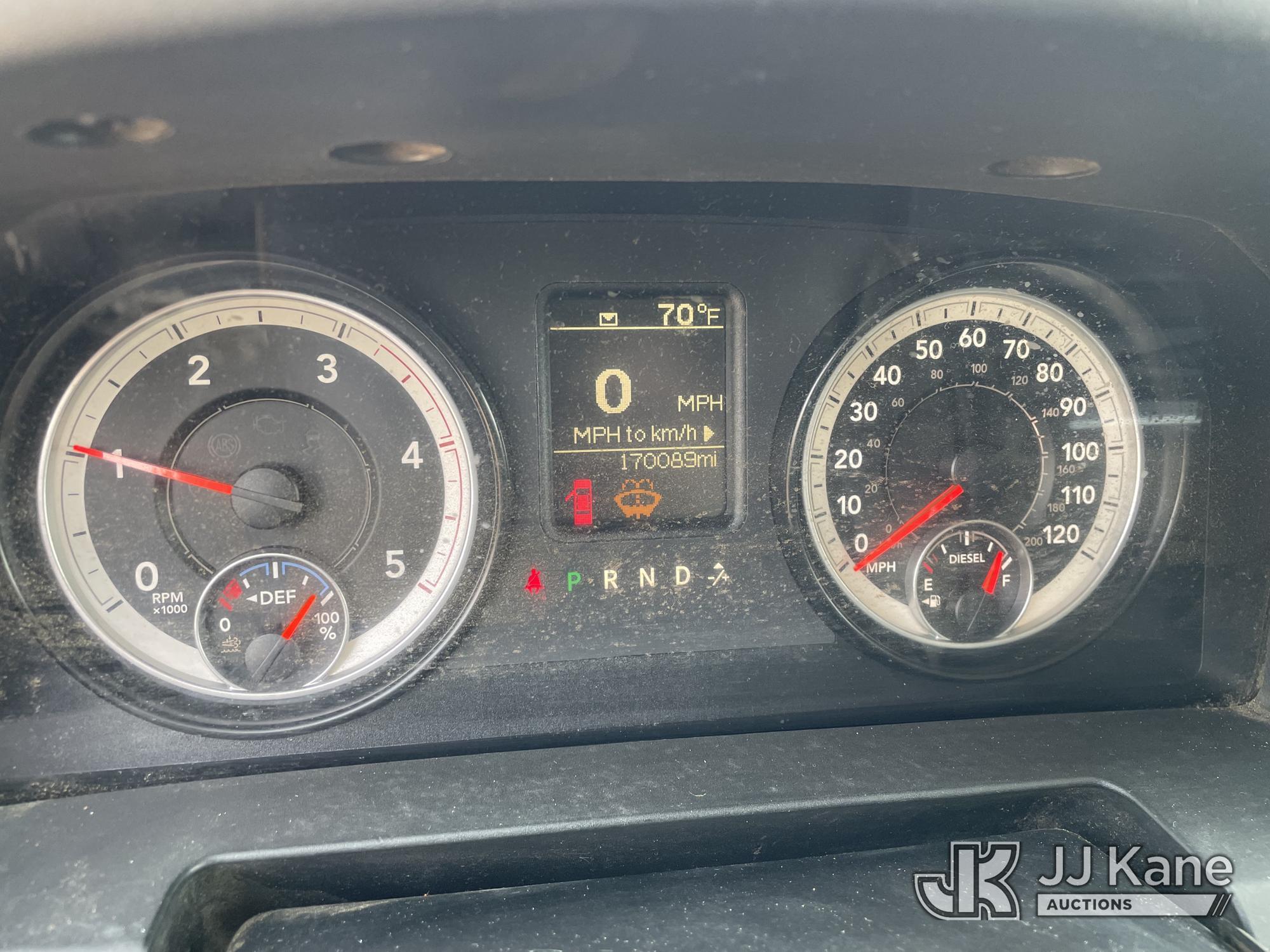 (Defuniak Springs, FL) 2014 RAM 5500 4x4 Crew-Cab Flatbed/Service Truck, (Utility Owned) Runs & Move
