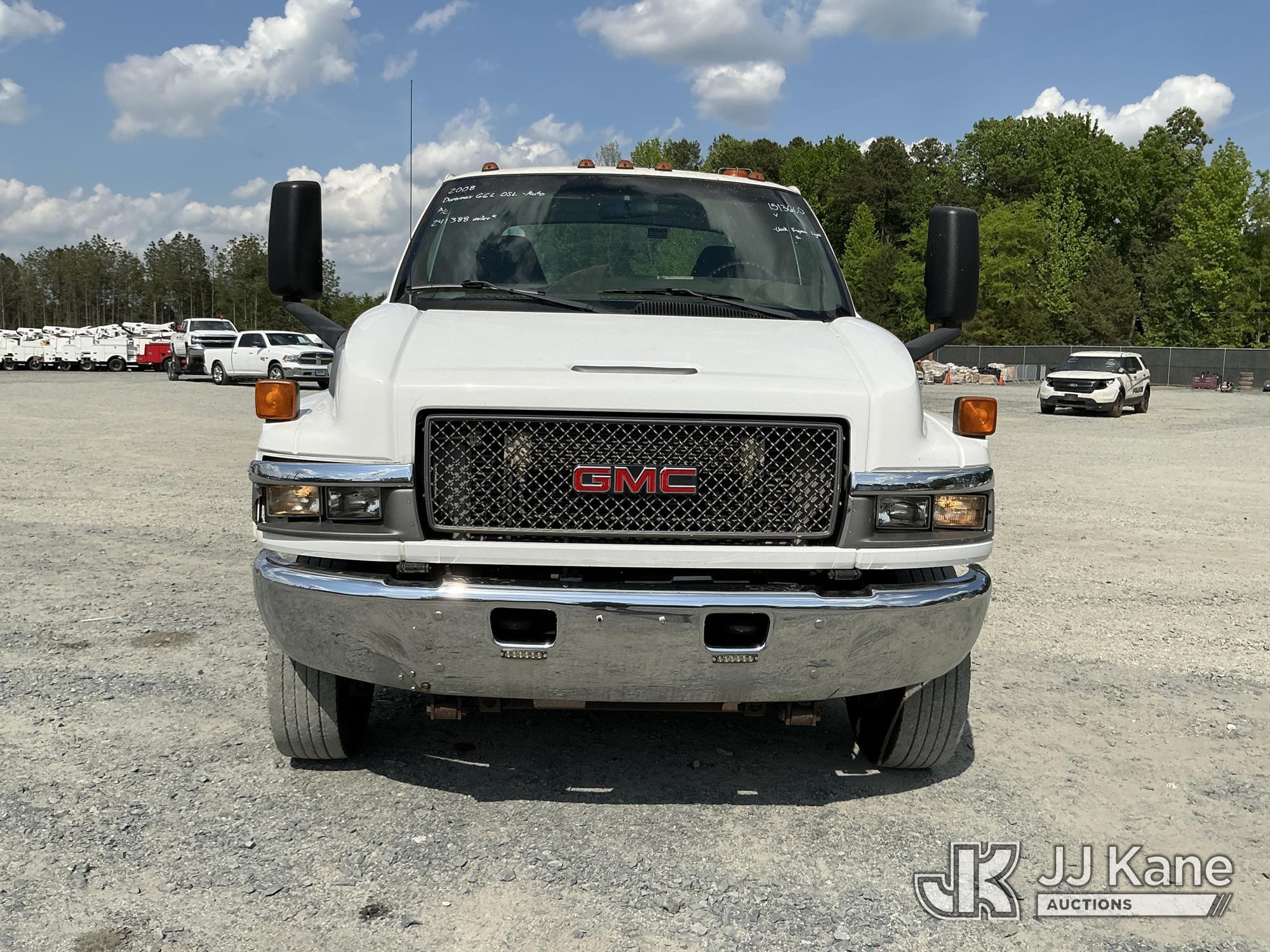 (China Grove, NC) 2008 GMC C5500 Service Truck Runs & Moves) (Check Engine Light On, Body Damage, Mi