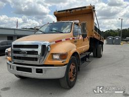 (Tampa, FL) 2005 Ford F650 Dump Truck State of FL Unit)(Runs, Moves & Dump Operates)(Body & Paint Da