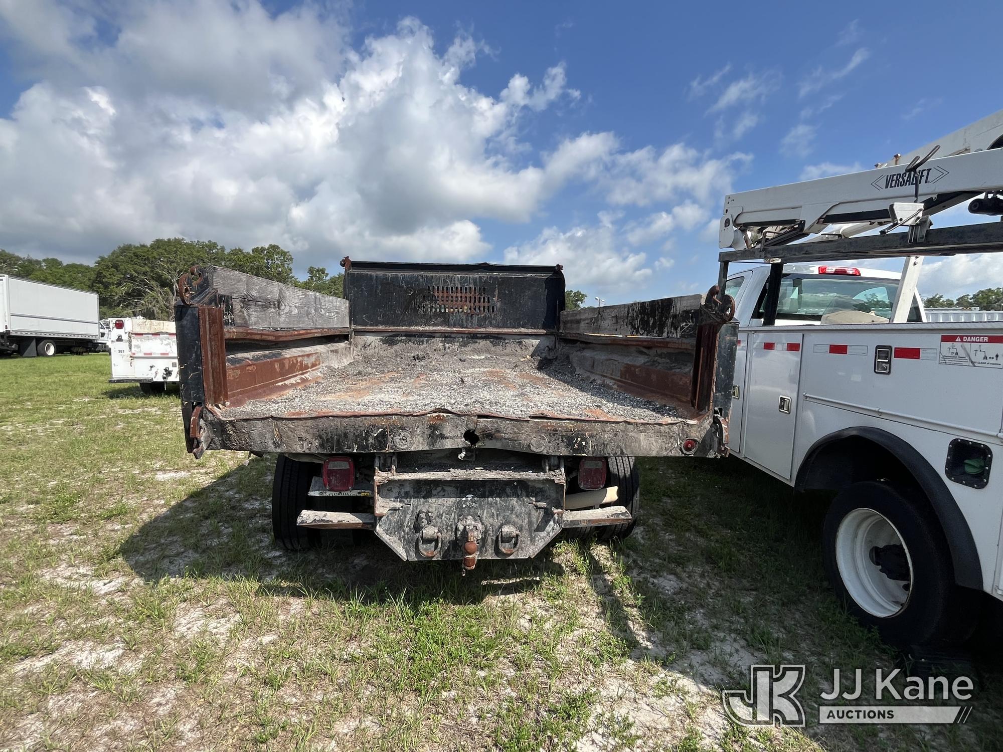 (Tampa, FL) 2014 Ford F450 Dump Truck Not Running, Condition Unknown, Cranks, Body Damage, Has Power