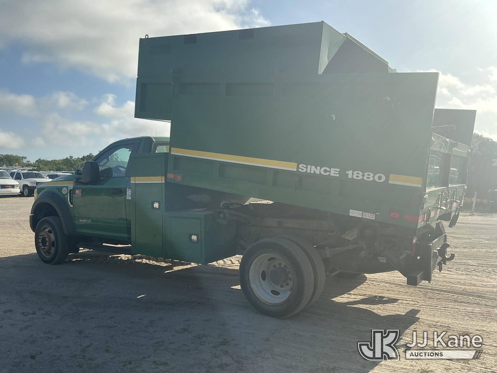 (Tampa, FL) 2017 Ford F550 Chipper Dump Truck Runs, Moves, & Operates) (Jump To Start, Check Engine